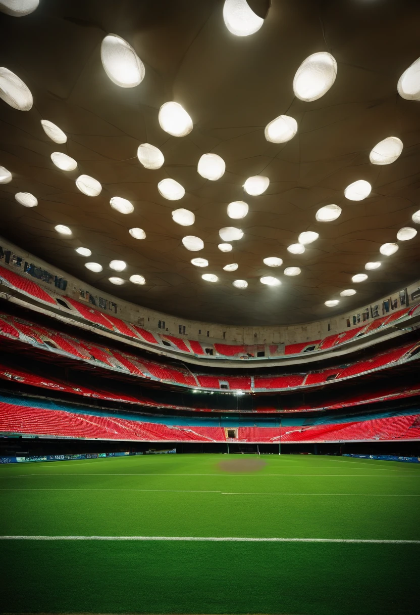 Estadio de futebol com jogadores com raiva