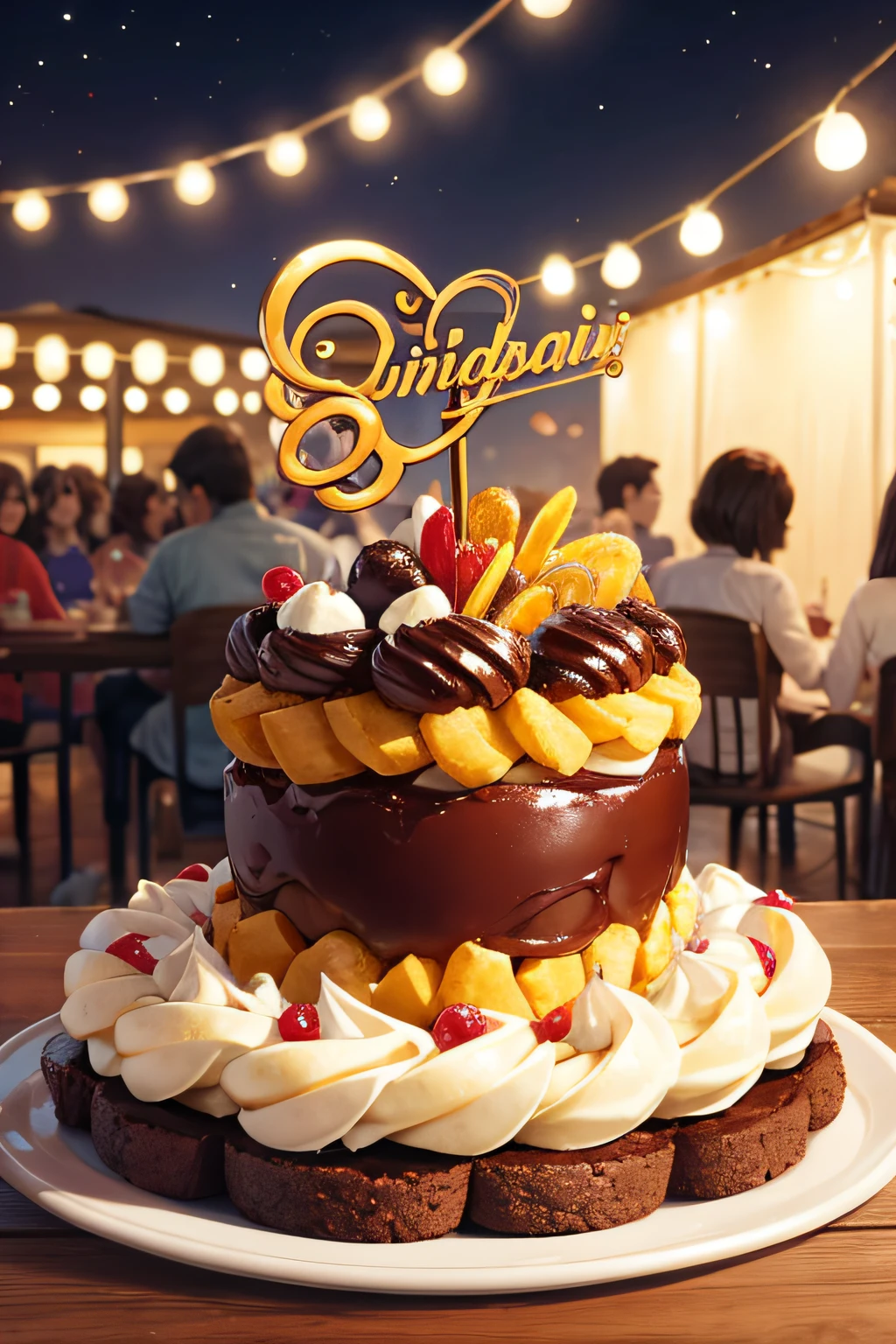 Lindo bolo de aniversario de quarenta e oito anos