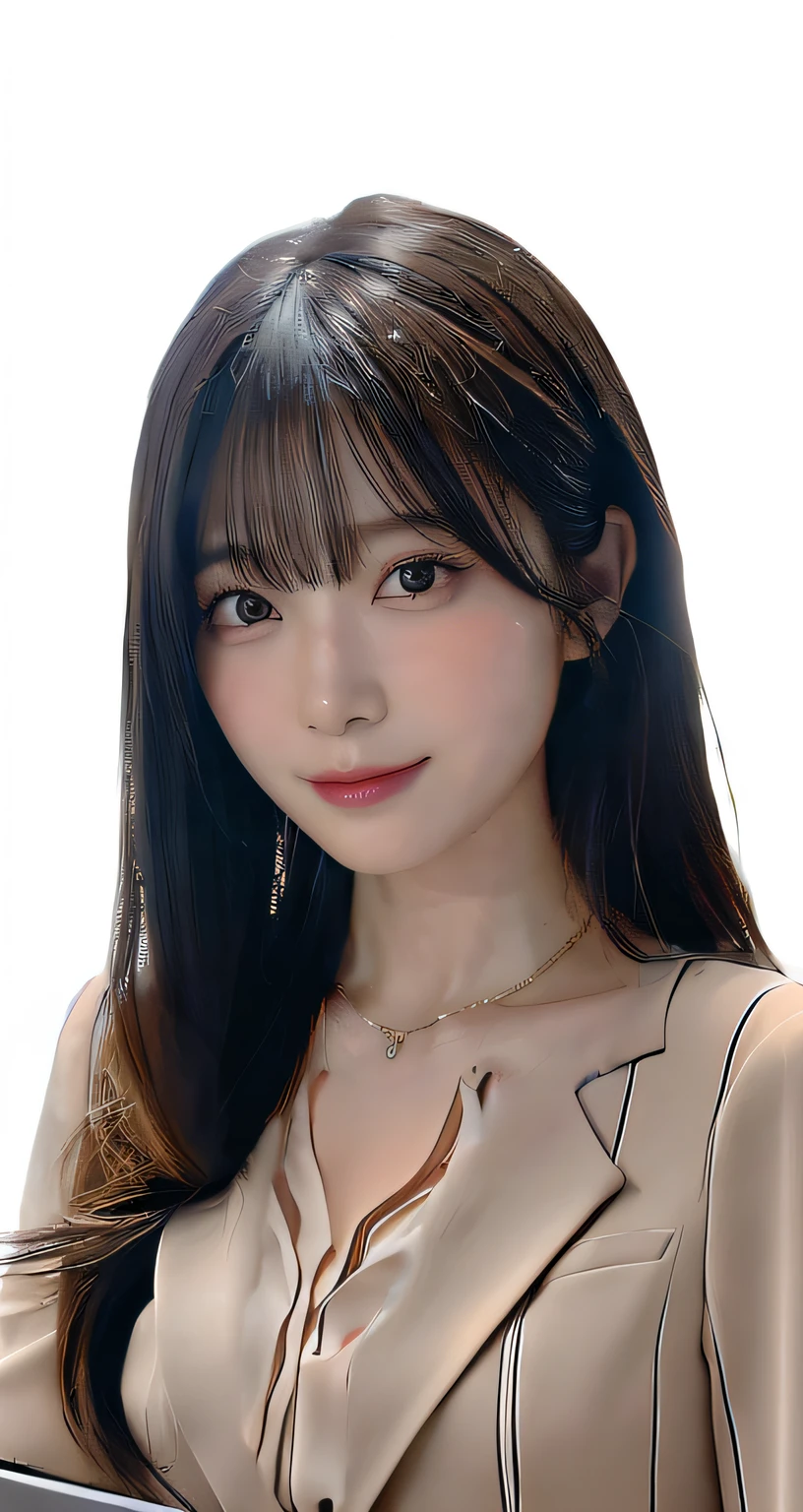 (top-quality,​masterpiece:1.3,超A high resolution,),(ultra-detailliert,Caustics),(Photorealsitic:1.4,RAW shooting,)Ultra-realistic capture,blouse,Newscaster style