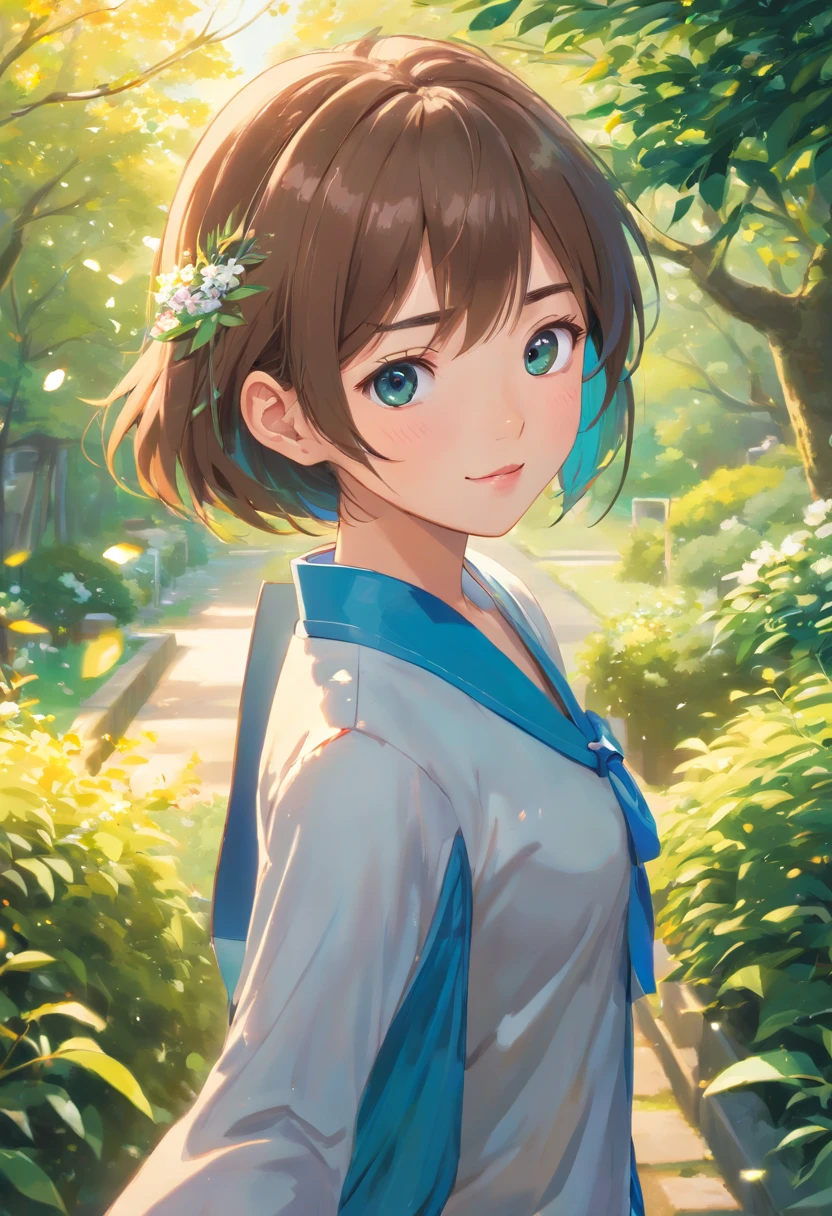 (best quality,4k,8k,highres,masterpiece:1.2),ultra-detailed,(realistic,photorealistic,photo-realistic:1.37),cool girl,beautiful detailed eyes,beautiful detailed lips,extremely detailed eyes and face,long eyelashes,happy tears,touched,faint smile,artistic portrait,impressive lighting,vivid colors,warm color tone,medium:oil painting,characteristic brushstrokes,masterful technique,emotionally powerful,relatable,resonates with viewers,dynamic composition,expressive emotions,meaningful scene,moving moment,fine texture,impeccable focus,lifelike rendering,authentic facial expressions,captivating gaze,heartfelt happiness,tears of joy,crying happily,overwhelmed with emotion,beauty in vulnerability,deeply touched by something,sweet and genuine,heartwarming,subtle and delicate pose,intricate details,rich background,magical atmosphere,serene garden,natural elements,whimsical flowers,graceful movement of wind,sparkling sunlight peeking through leaves