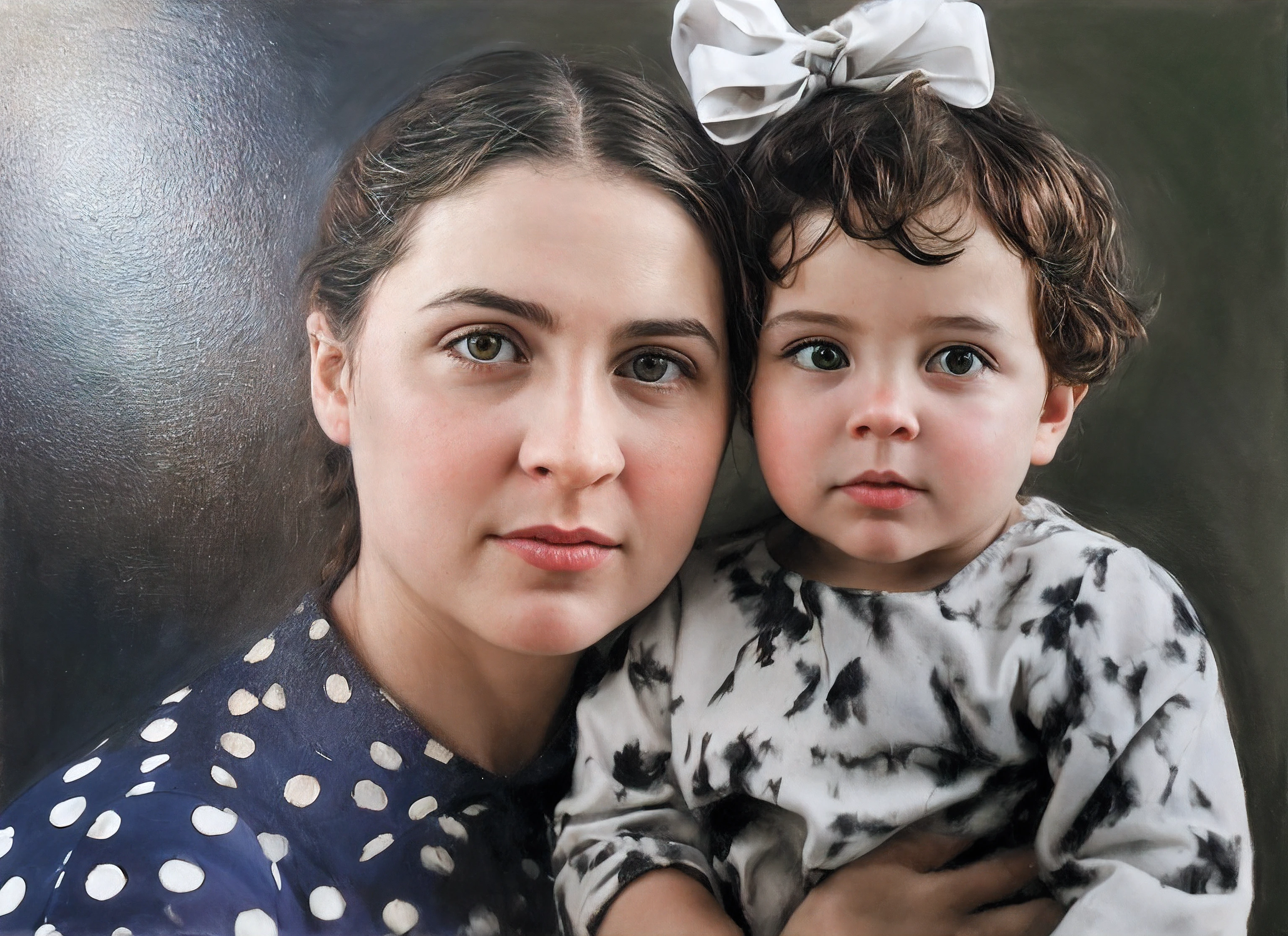 there is a woman and a child that are posing for a picture, in the art style of bowater, elegant digital painting, digital art h 9 6 0, airbrush digital oil painting, fantasy portrait art, fantasy art portrait, digital art picture, digital art masterpiece, detailed digital artwork, digital cartoon painting art, digital fantasy portrait, glossy digital painting