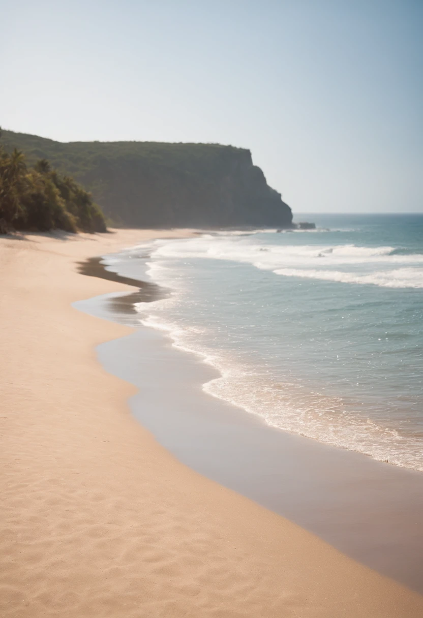 coco verde na areia da praia, com mar azul ao fundo, altamente detalhado, RAW Camera