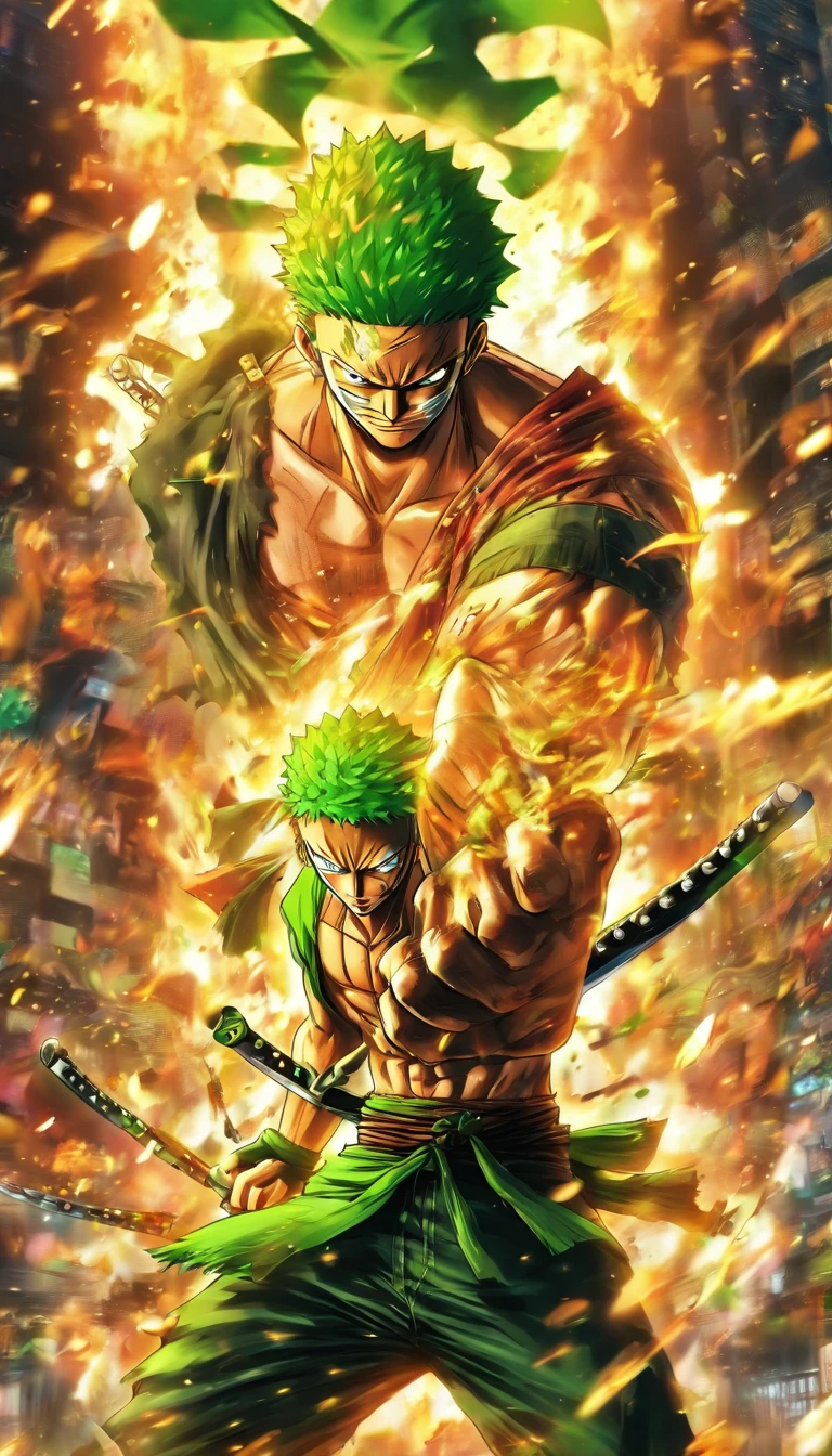 Naruto lutando contra hulk