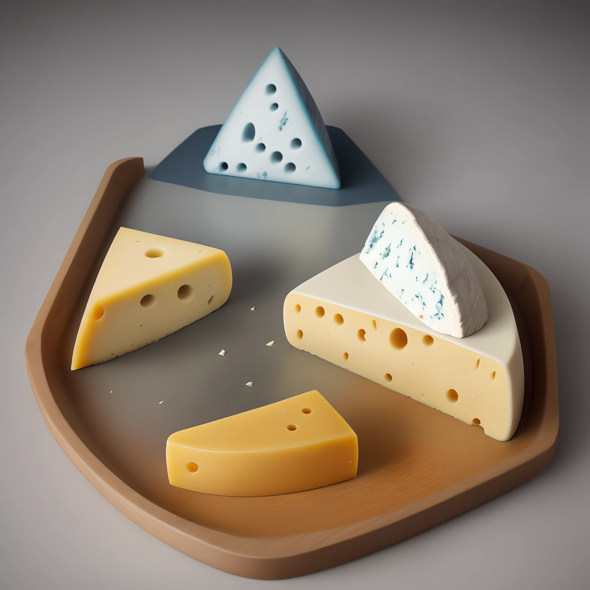 Cheese shape in prism shape of right-angled triangle base