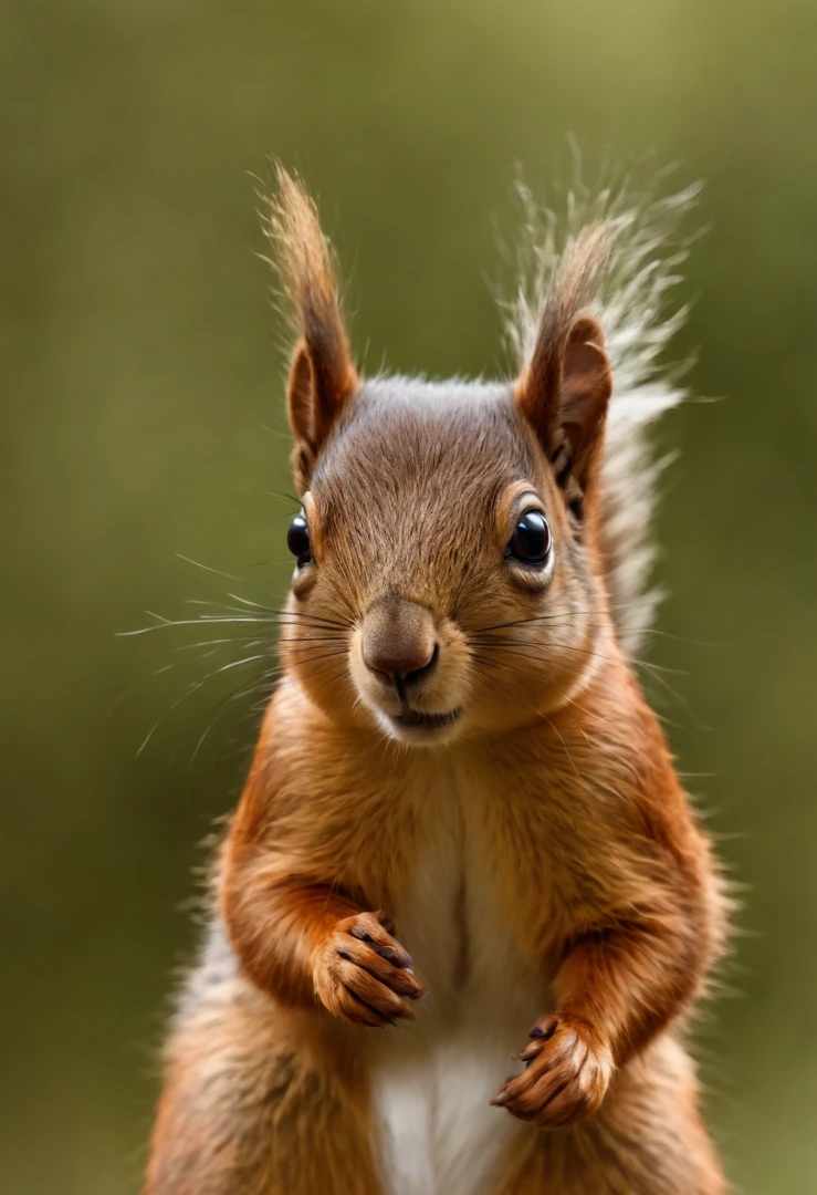 A squirrel giving a TED talk to a crowd of swirls