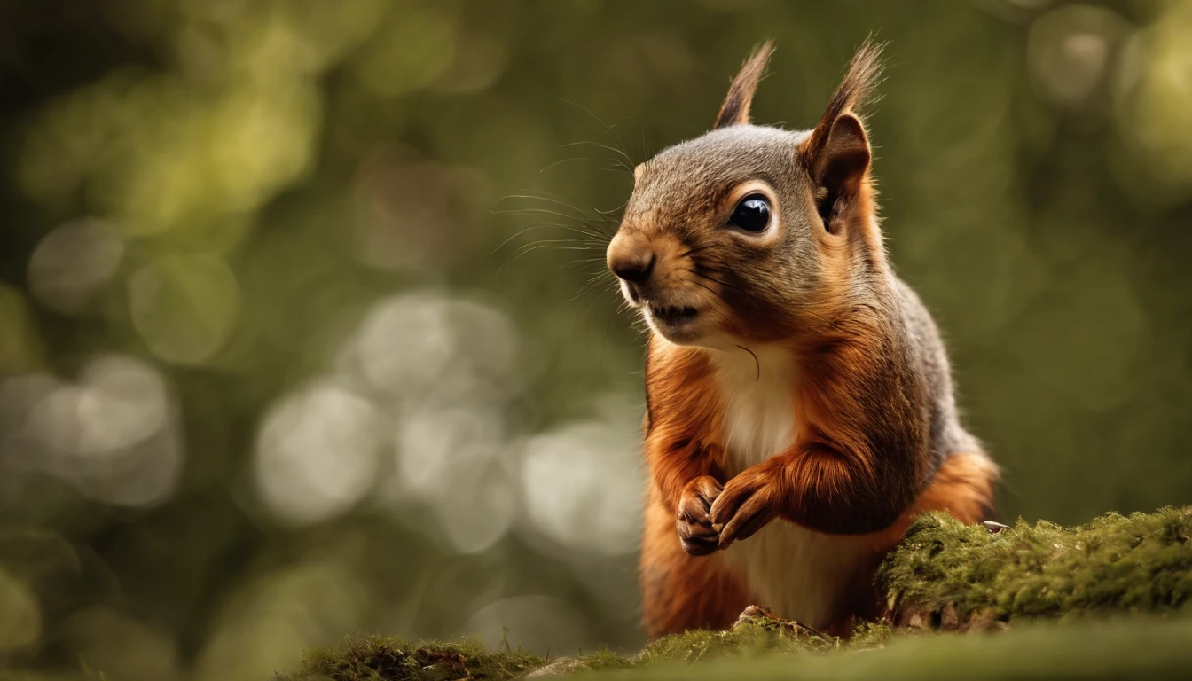 A squirrel giving a TED talk presentation to a crowd of squirrels in the office, with charts and graphs