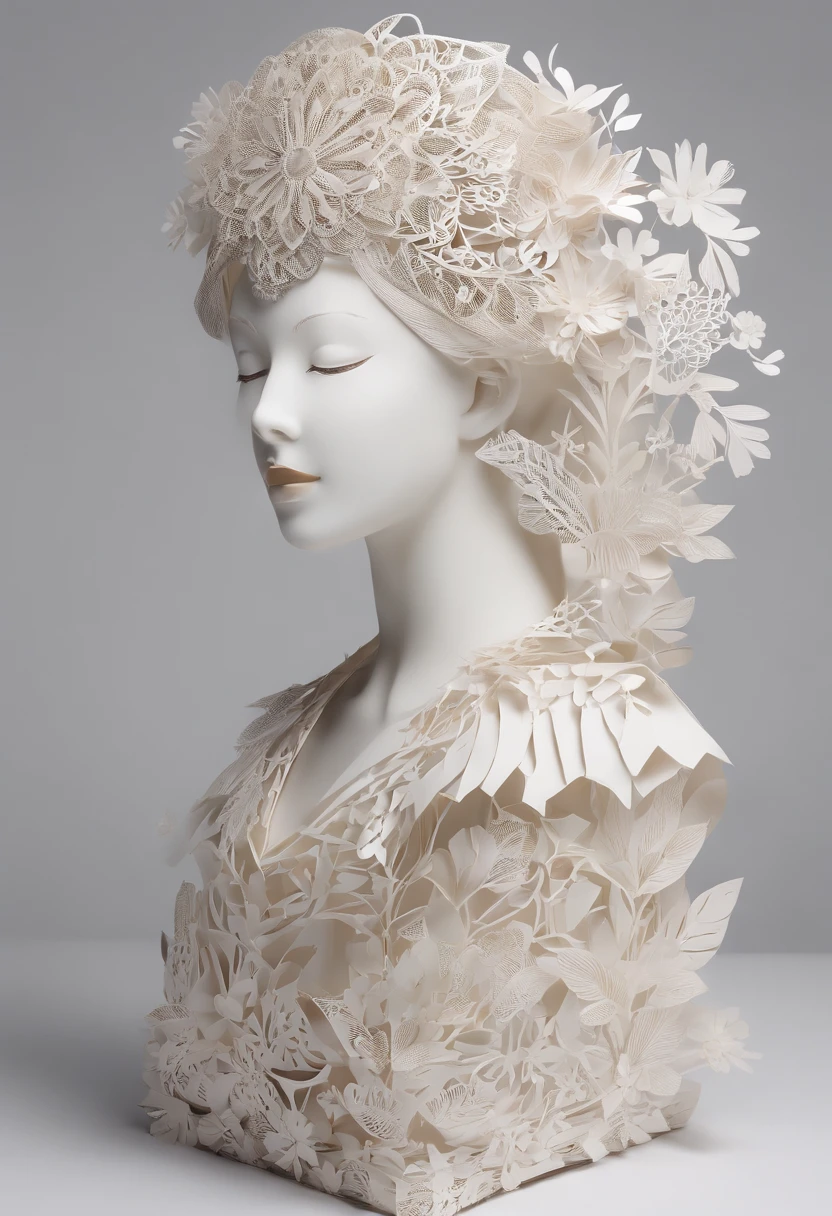 White Lace, by Franz West, best quality, masterpiece, very aesthetic, perfect composition, intricate details, ultra-detailed