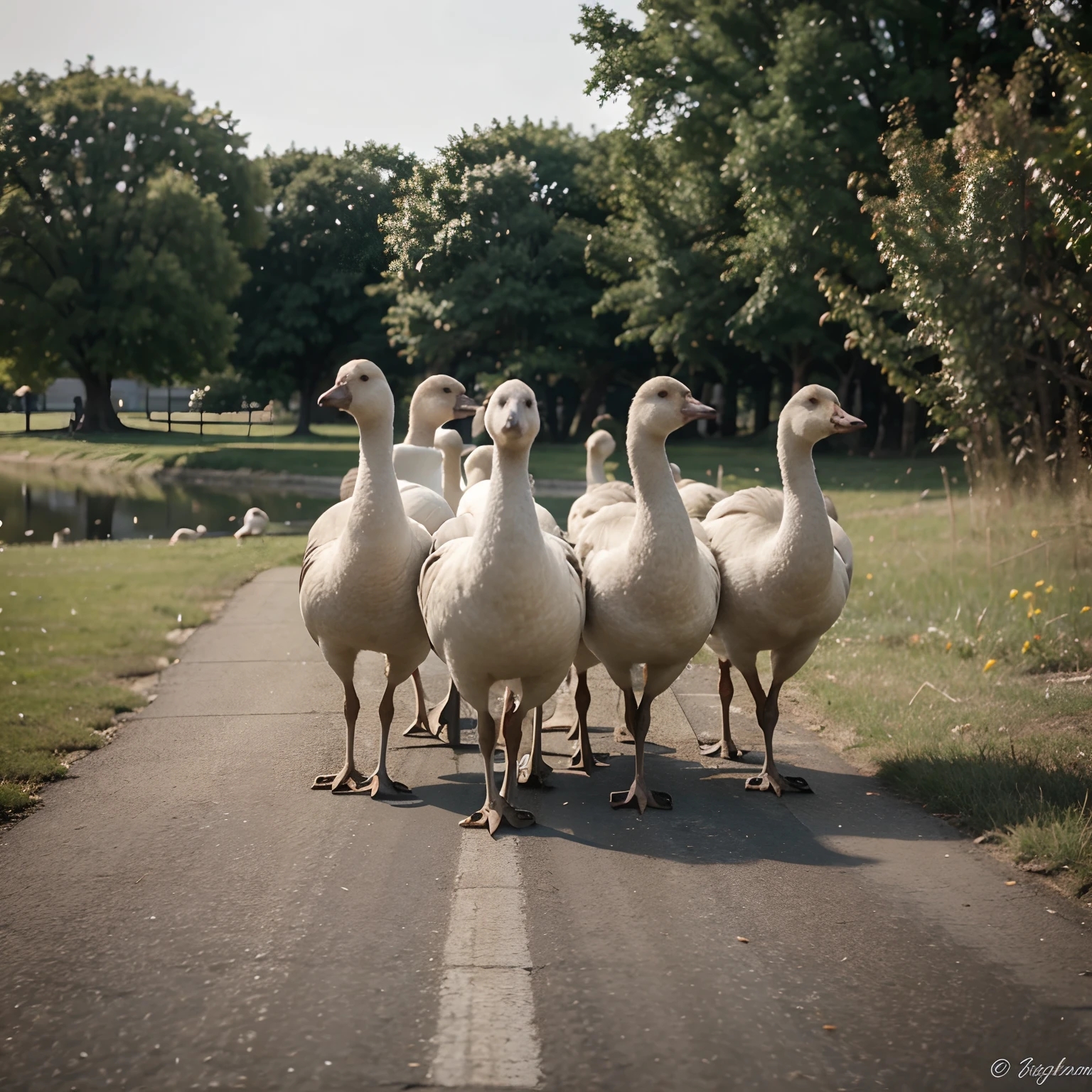 Gaggle of geese