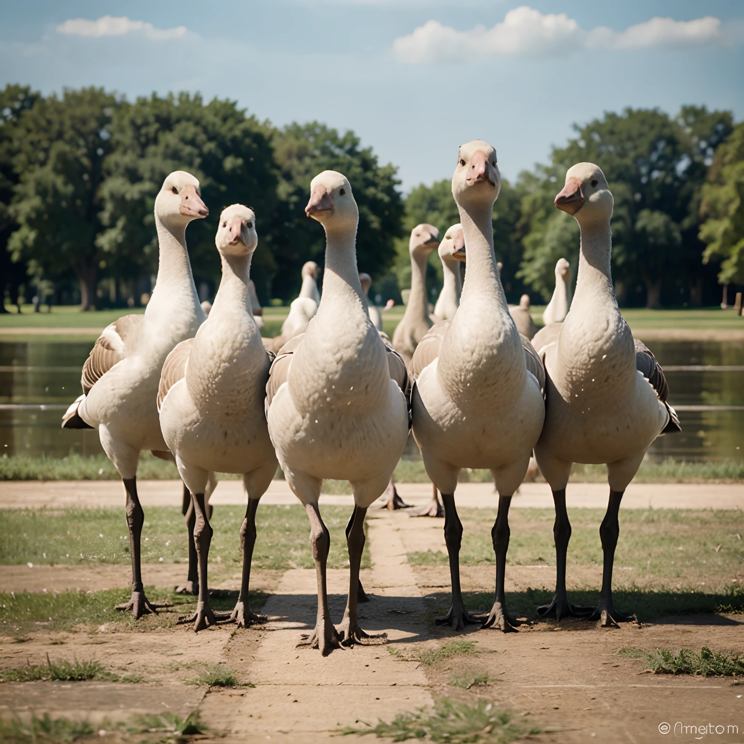 Gaggle of geese