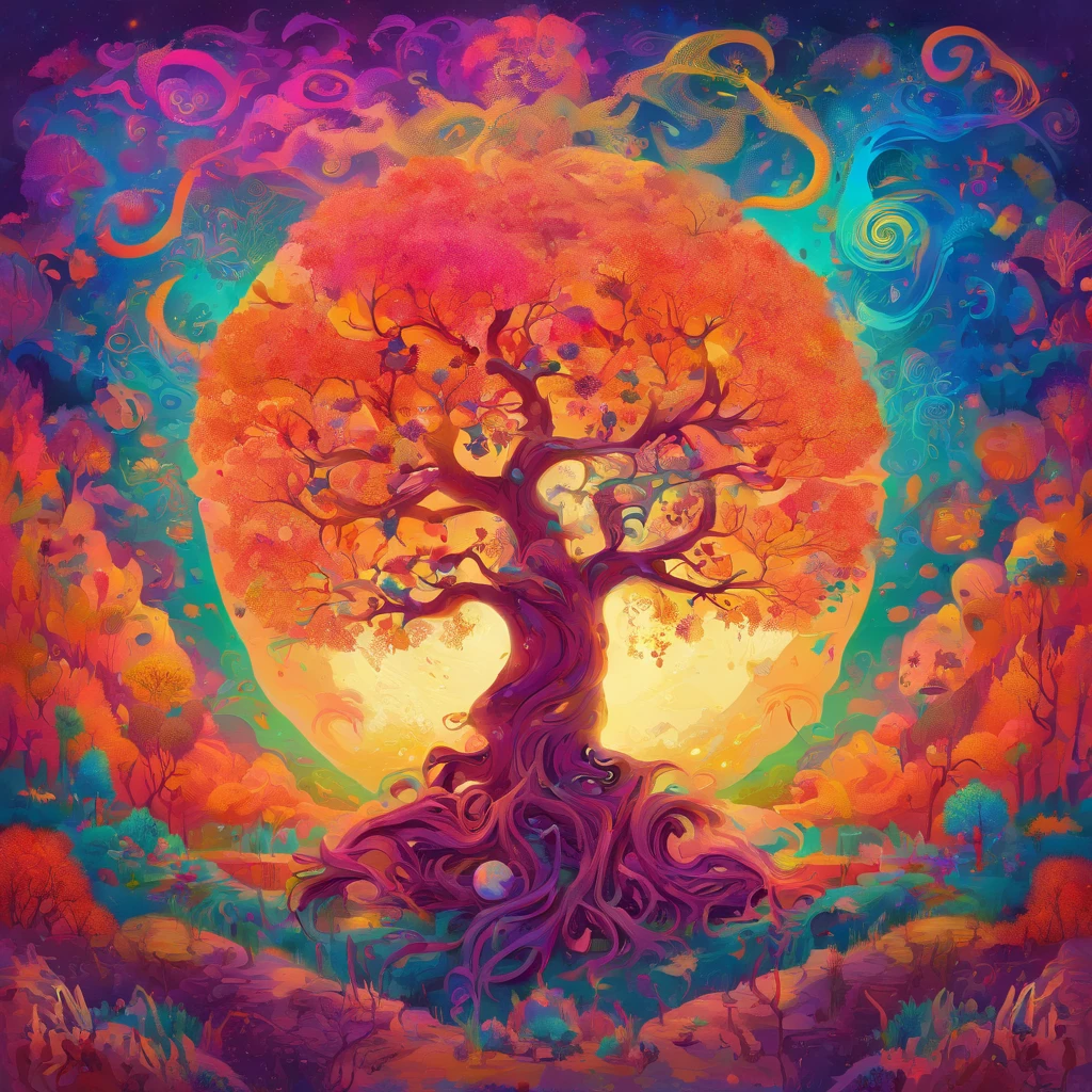 "(best quality, Altas, ultra-detalhado), The Goddess Casting Brilliant Mystical Spells on a Haunted Forest, tons de laranja e roxo, Retratos, vivid colors, extreme detail description, foco nítido, Physically-based rendering, studio lighting, horror, bruxa, magica, atmosfera estranha, nevoeiro turbulento, ethereal glow, ancient trees, Galhos retorcidos, moonlit sky, sombras misteriosas, Fascinante, Encantadora, assombrosamente bela"