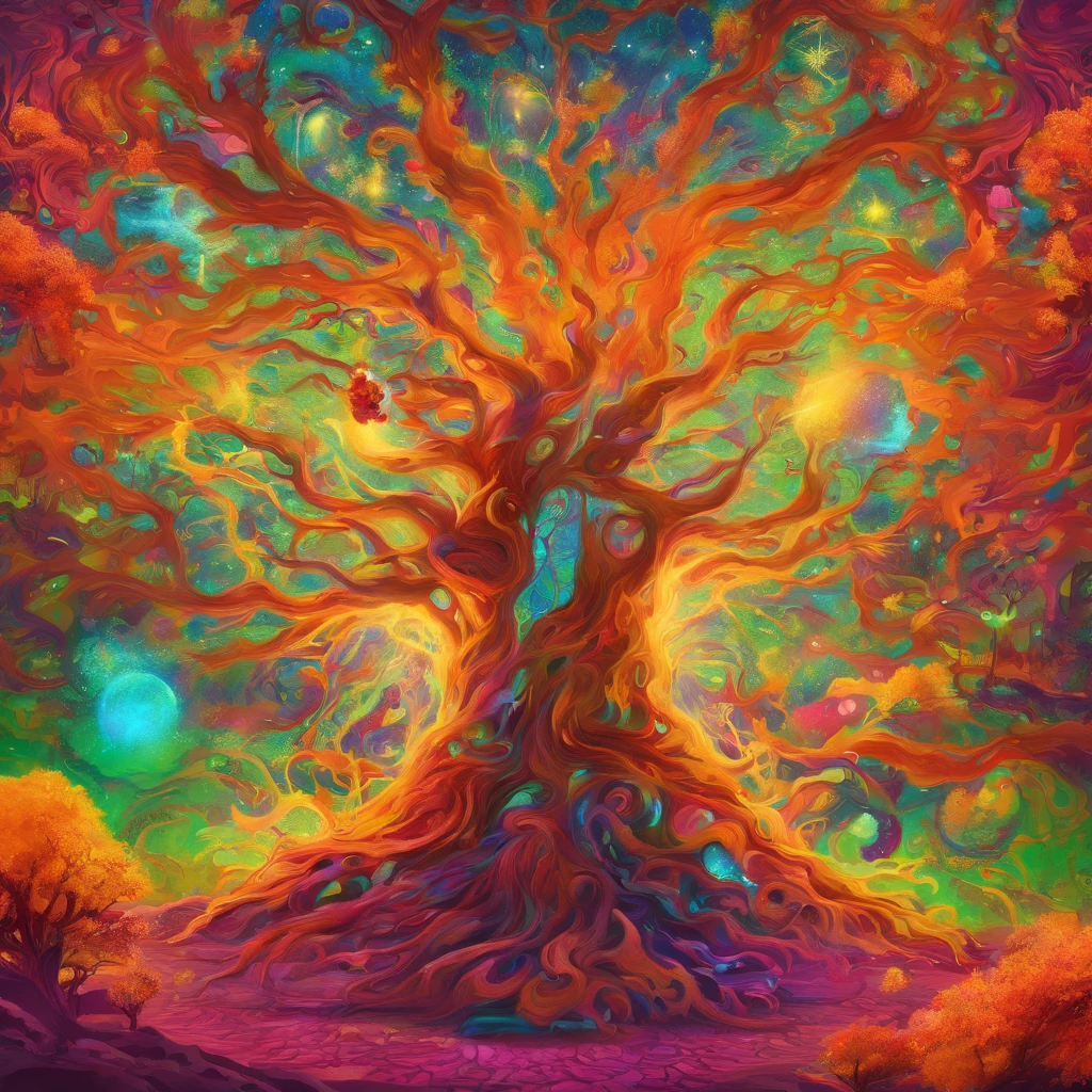 "(best quality, Altas, ultra-detalhado), The Goddess Casting Brilliant Mystical Spells on a Haunted Forest, tons de laranja e roxo, Retratos, vivid colors, extreme detail description, foco nítido, Physically-based rendering, studio lighting, horror, bruxa, magica, atmosfera estranha, nevoeiro turbulento, ethereal glow, ancient trees, Galhos retorcidos, moonlit sky, sombras misteriosas, Fascinante, Encantadora, assombrosamente bela"