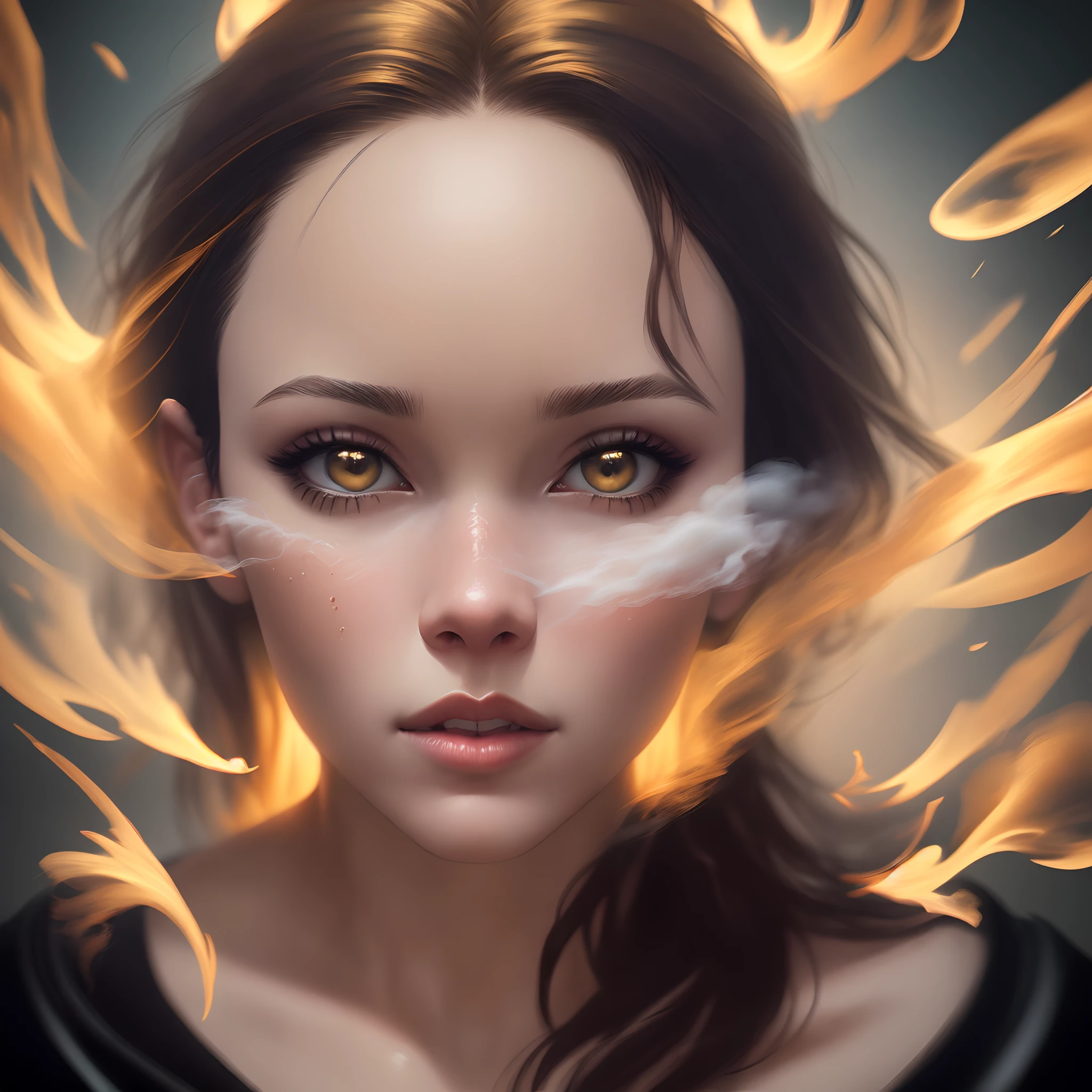 photo of the face of mine, emerging from swirling strokes of smoke and vapors, style of Peter Lindbergh, intricate artwork masterpiece, ominous, golden ratio, trending on cgsociety, intricate, epic, trending on artstation, by artgerm, highly detailed, vibrant, production cinematic character render, ultra high quality model