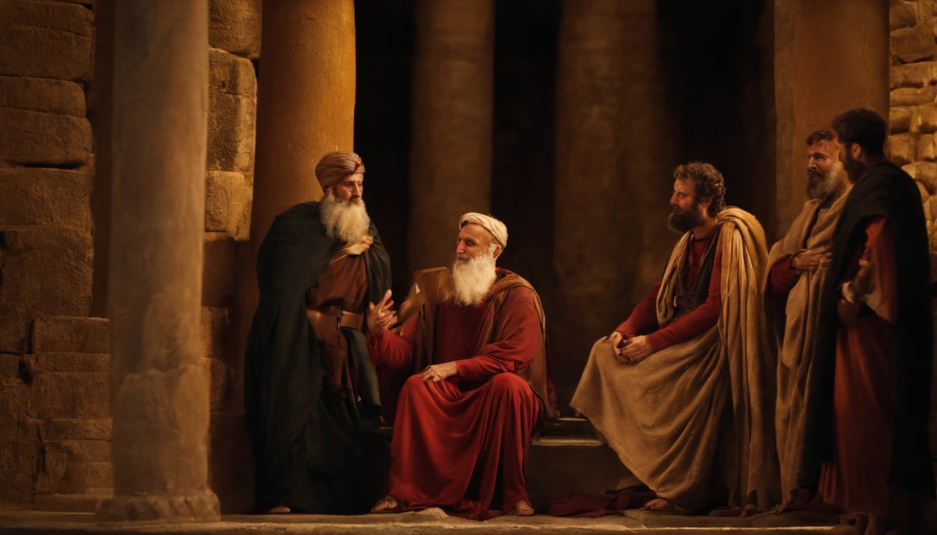 The three wise men look at the screen, roupas compridas, Religion, Ultra foto realismo