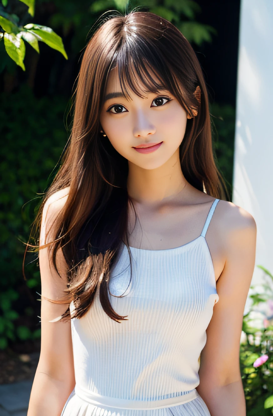 masterpiece, best quality, 8k, , raw photo, absurdres, award winning portrait, smile, smile, solo, night, neon, idol face, beautiful, extremely pretty, cute, japanese women,female idol, round big eyes, small nostrils, light makeup, big round eyes, narrow waist, violaceaess, gardeniass, delicate girl, upper body, DSLR, looking at viewer, candid, sophisticated, youthful, thin arms, professional lighting, film grain, chromatic aberration, (detailed eyes and face:1.0), (bokeh:1.1)