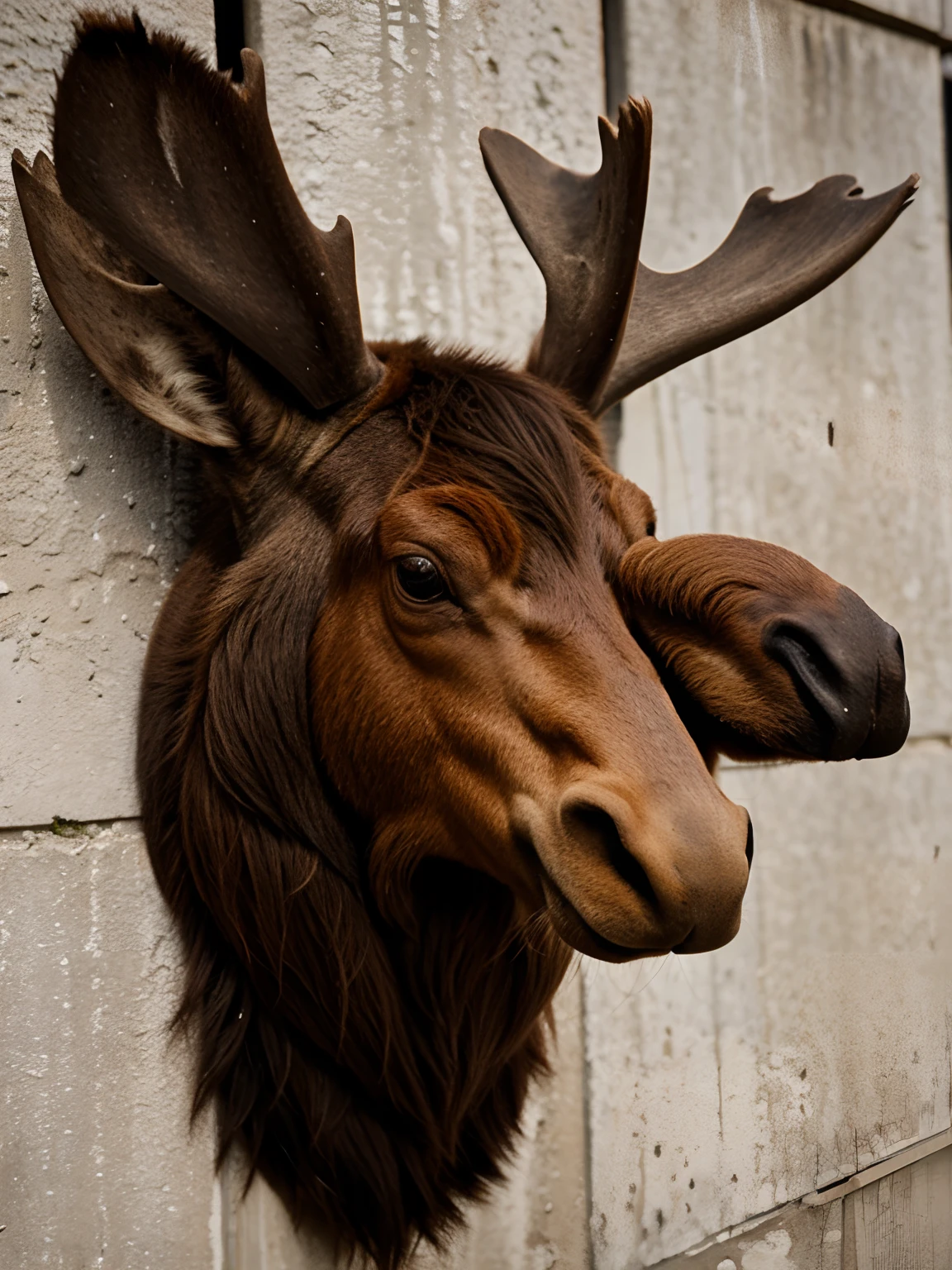 spider with human legs with moose antlers