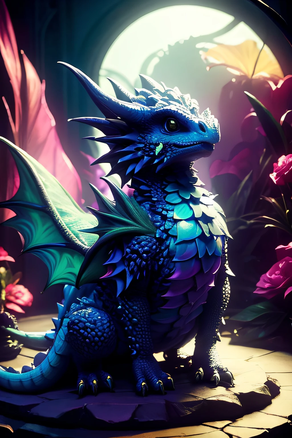 (low contrast ), colorfantasystyle dragon