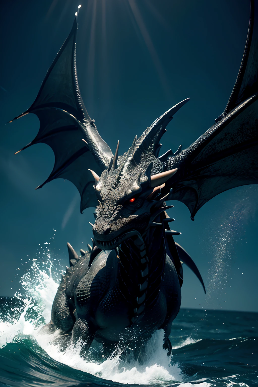 The sea is deep dark dragon
