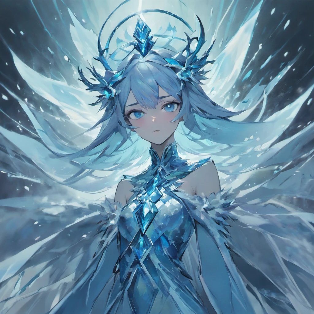 Behold, Lissandra, the Frostguard Queen of the Freljord, as she unveils her true power amidst a frozen realm of mystery. Through the medium of digital illustration, her icy visage emerges, blending elements of surrealist art and dark fantasy. Lissandra's figure is depicted as a mesmerizing fusion of frost and shadow, her body transformed into an ethereal, crystalline form. The abstract expressionist style emphasizes the interplay between light and darkness, showcasing the contrasting aspects of her nature. The composition is inspired by the works of Zdzisław Beksiński, infusing the image with a sense of foreboding and enigma. The camera angle is a dramatic, high-angle shot, capturing Lissandra from above, surrounded by a swirling blizzard of icy shards. The rendering style incorporates a mix of hyper-detailed textures and painterly brushstrokes, creating a visually captivating experience. The resolution is 4K, allowing for a rich level of detail, and the lighting is carefully orchestrated to evoke a haunting aura.