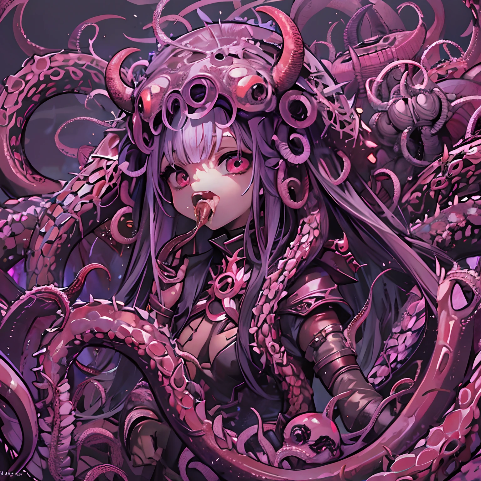 Anime Girl With Octopus Tentacles In Her Hair SeaArt AI anime-girl-with-octopus-tentacles-in-her-hair-seaart-ai