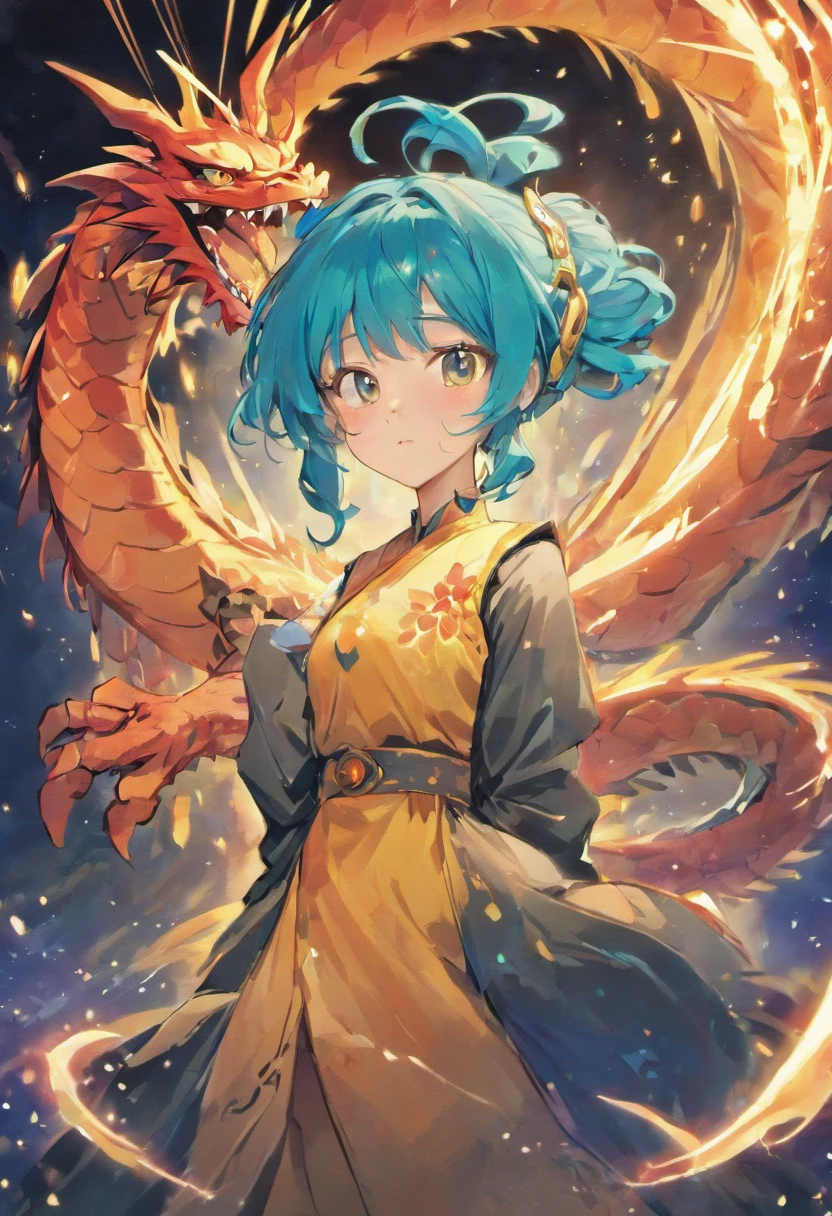 A mixture of Western and Eastern Dragons.kosmos、shooting stars