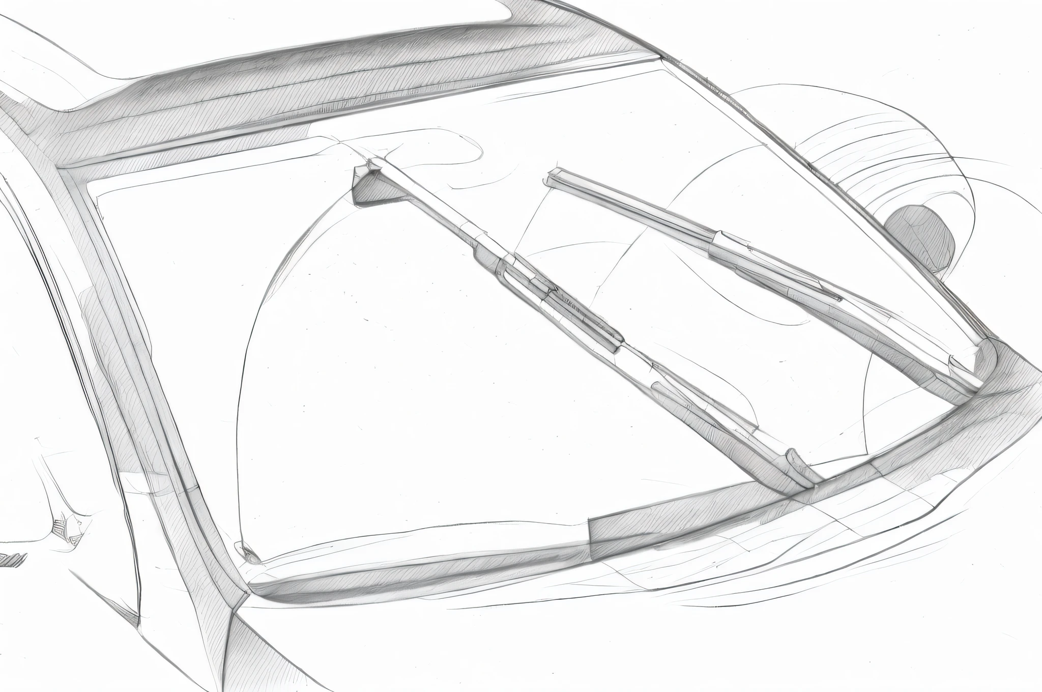 Hand drawn style lines on white background