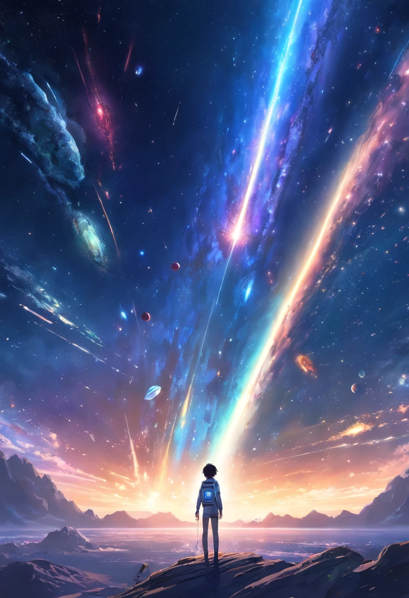 universe, Galaxy, Deep space, Interstellar spacecraft (Small), Starlight, grand, Deep, future technology, war, Realism