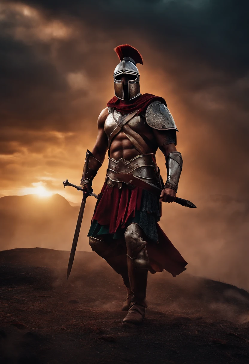 spartan warrior, Die on the battlefield , Bloody armor, Epic, 8K