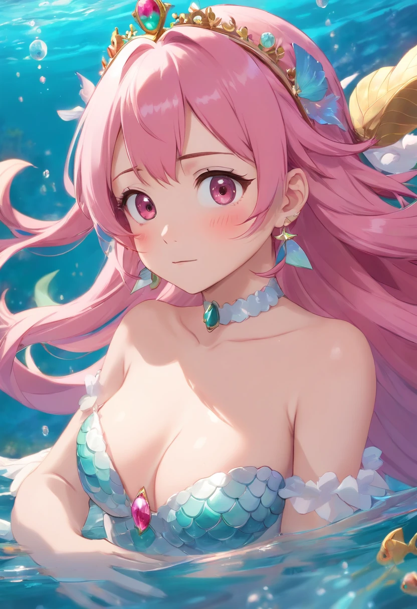 ACG 3D rendering,Pink hair, estrus, mermaid, exposed, dreamy, intricate details, 8k lolifiree embellished tiara,Popular on the art station Imperial Sister,,naked,breastfeeding,tits sucking,sex,cowgirl position