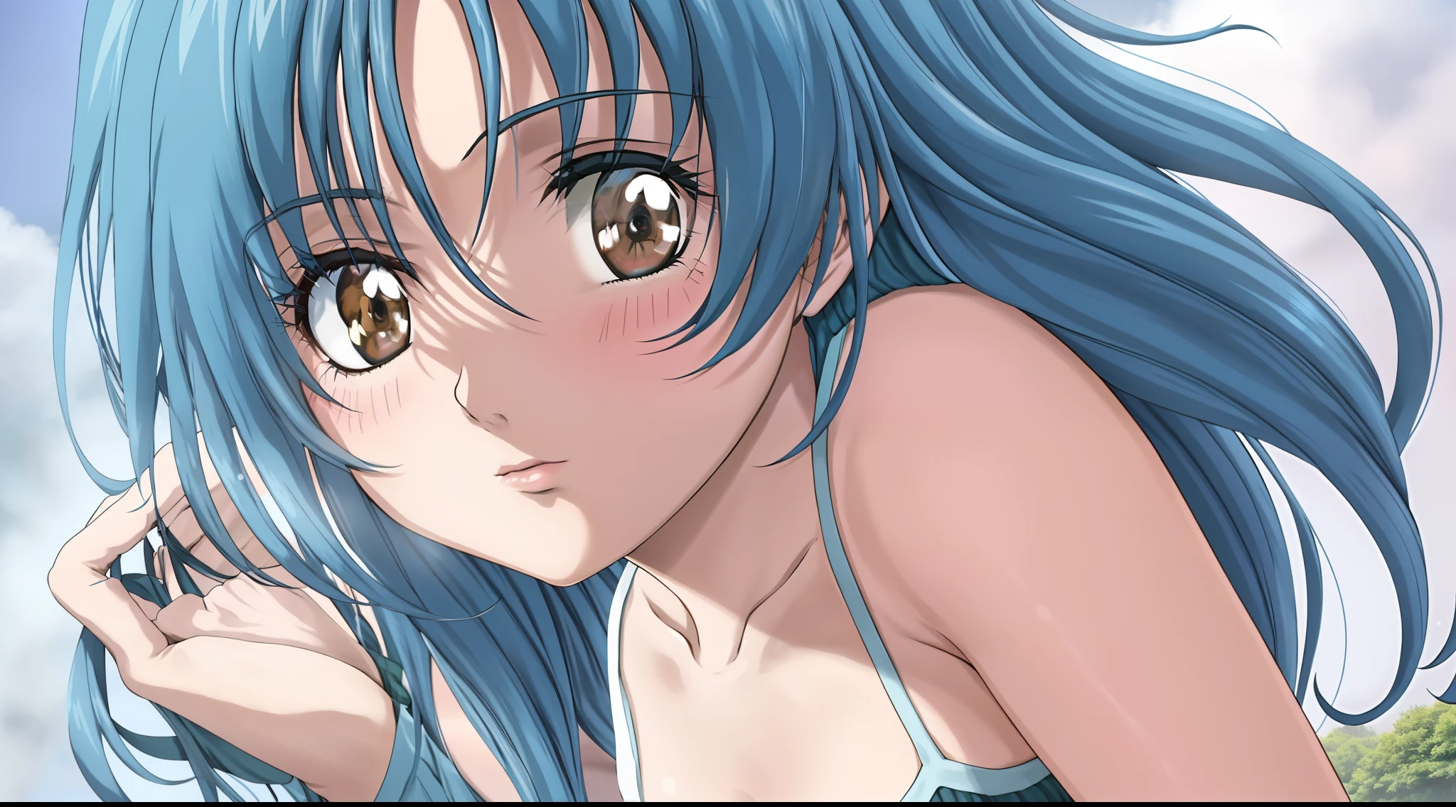 KanameChidori, 1girl, anime, Obra maestra, La mejor calidad, lingirie, Altamente detallado, hermoso fondo,