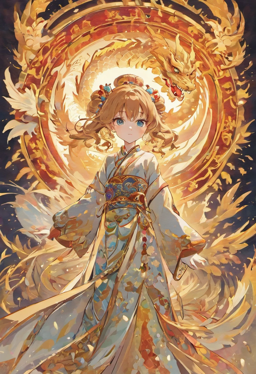 (cloisonnism:1.2), White background , Chinese Dragon, Oriental elements, Reasonable design, Clear lines, (linear art, monochromes), pearls, Pretty, Sun theme.get angry
