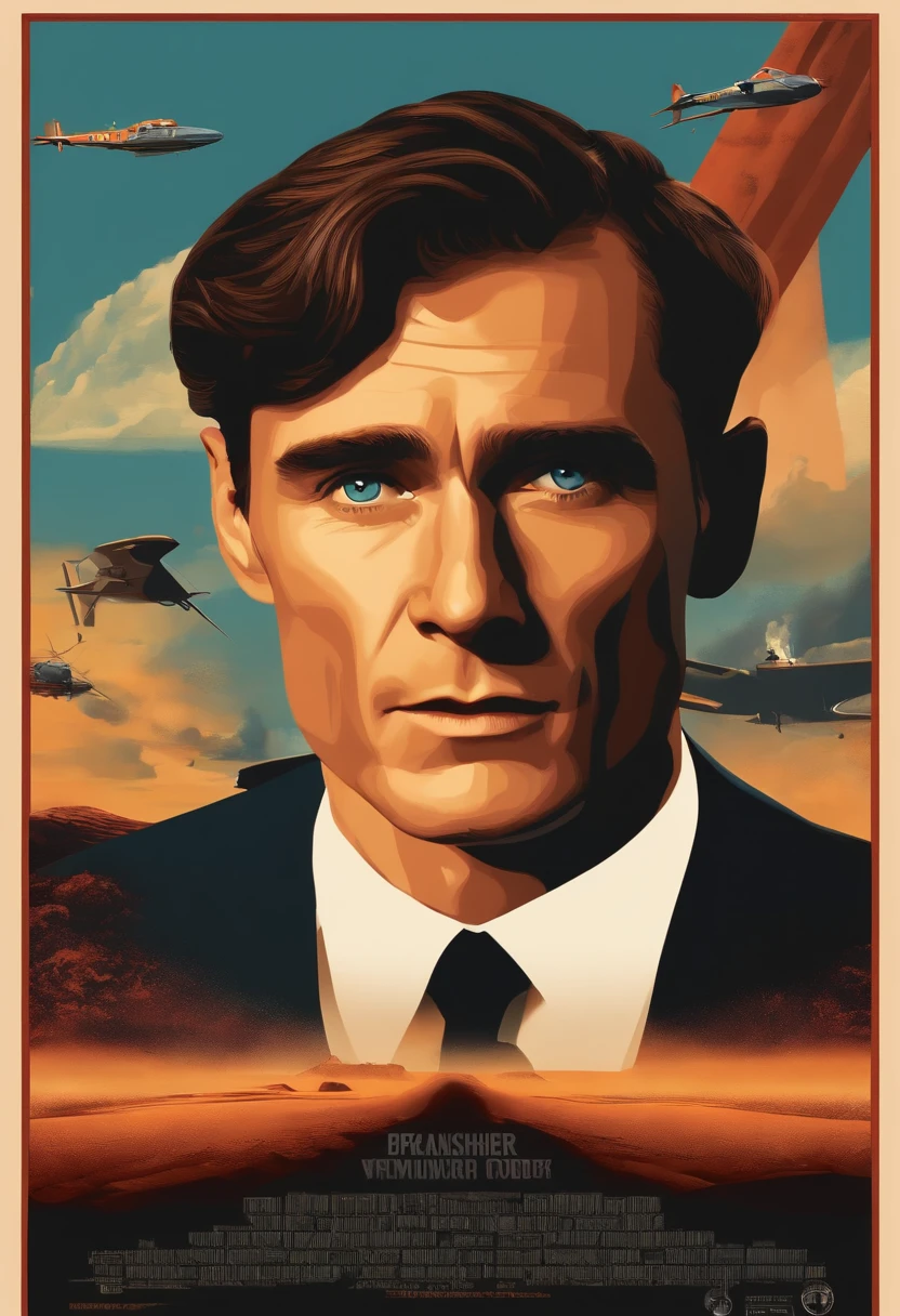 filme Oppenheimer 2023 estilo filmes Pixar, Com nome "Oppenheimer", poster, with credits, with Cillian Murphy Interpret Oppenheimer.