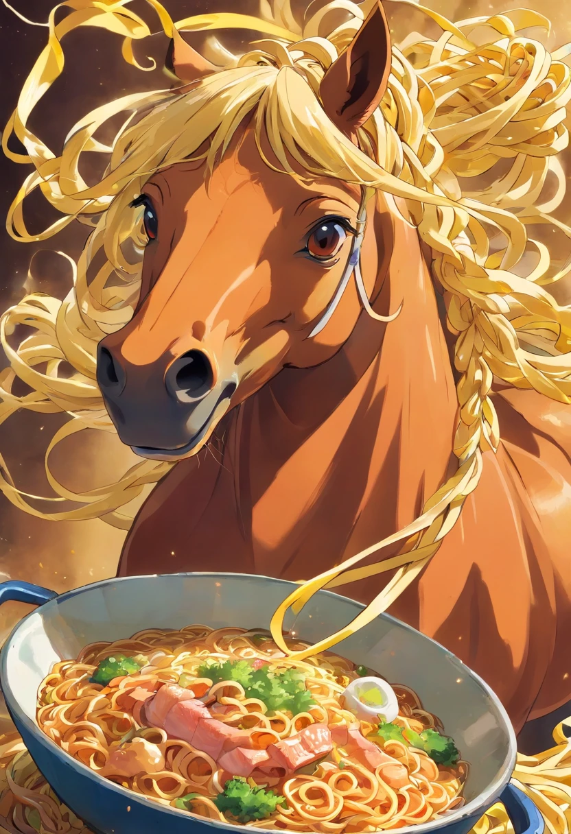 Bullhead horse noodles，Q version