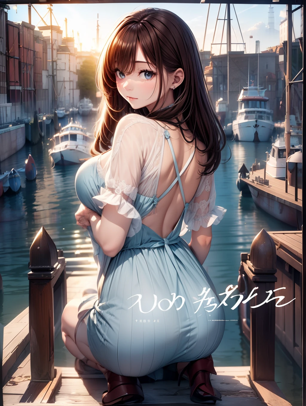 (confess)、(((harbour:1.5)))、I love you、girl、appointment、Big background、Make the ocean bigger、Sunset、mediterranean