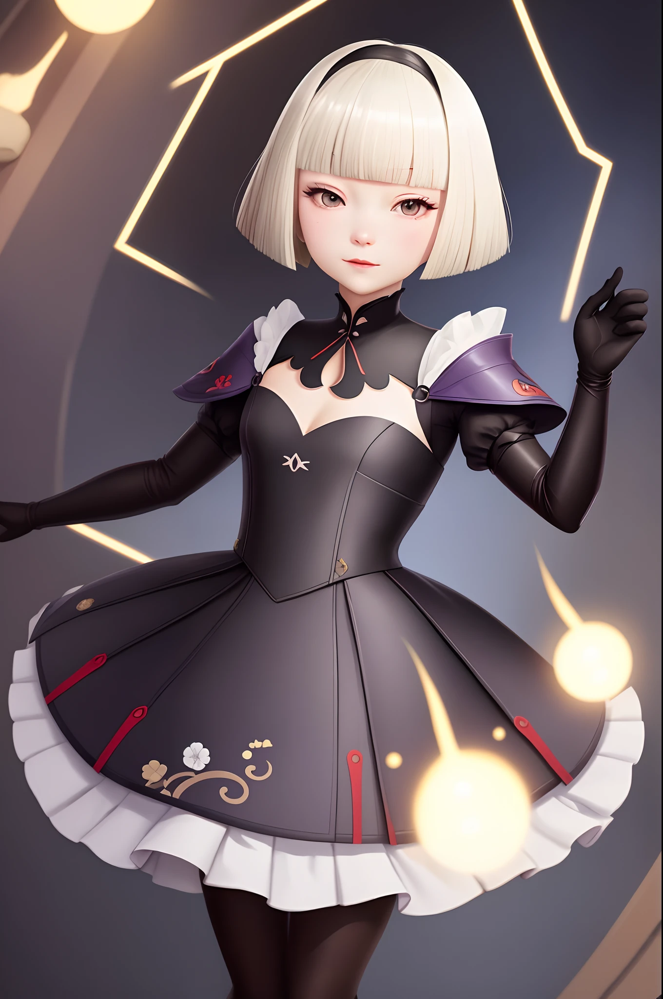 Sia como personagem de genshin impact. detailed cenary. elemento de vento, ar, roupas da cor branca e preta