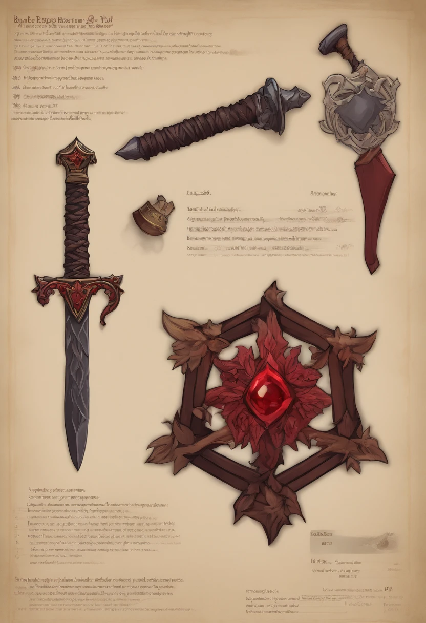 anime, anime style, high detail, chiaroscuro, reference sheet, A red game weapon ,Round ring , UI design, UHD