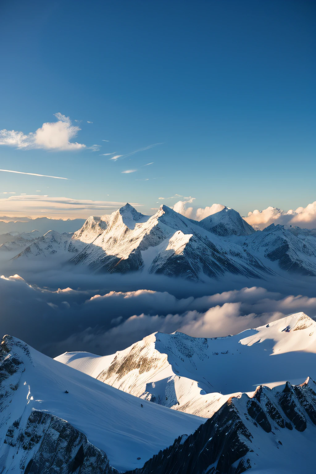 Scenery clouds mountains，HD graphics