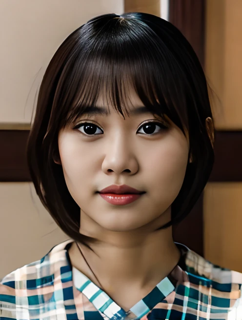 RAW photo, a portrait photo of indonesian-japanese, in casual clothes, full fave, natural skin, 8k ultra-hd, high cinematic quality, film grain, professional photograph, award-winning portrait, masterpiece, symmetrical, Nikon D850, 85mm lens, f/1.8, depth of field