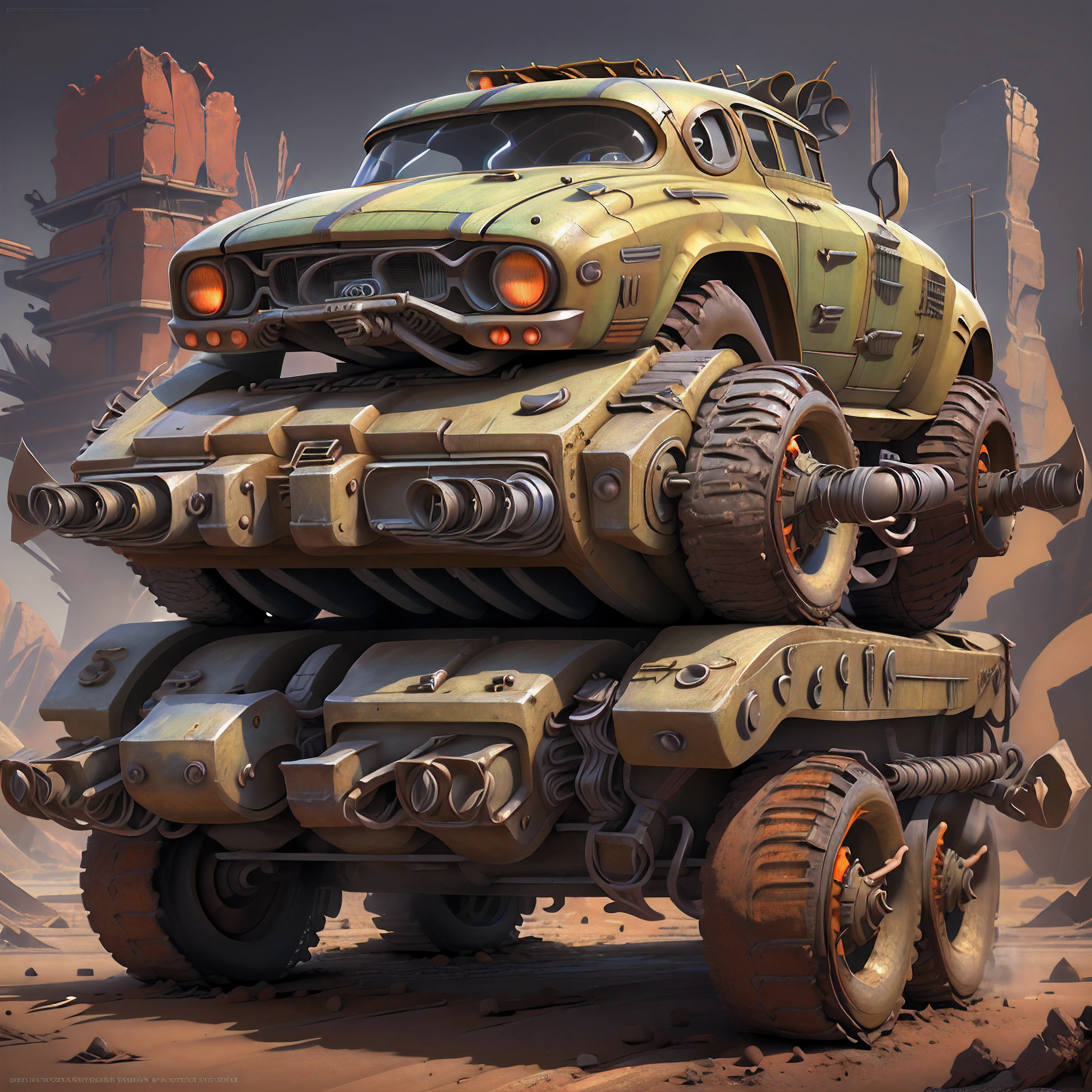 CNCGDIAI car , detailed, intricate