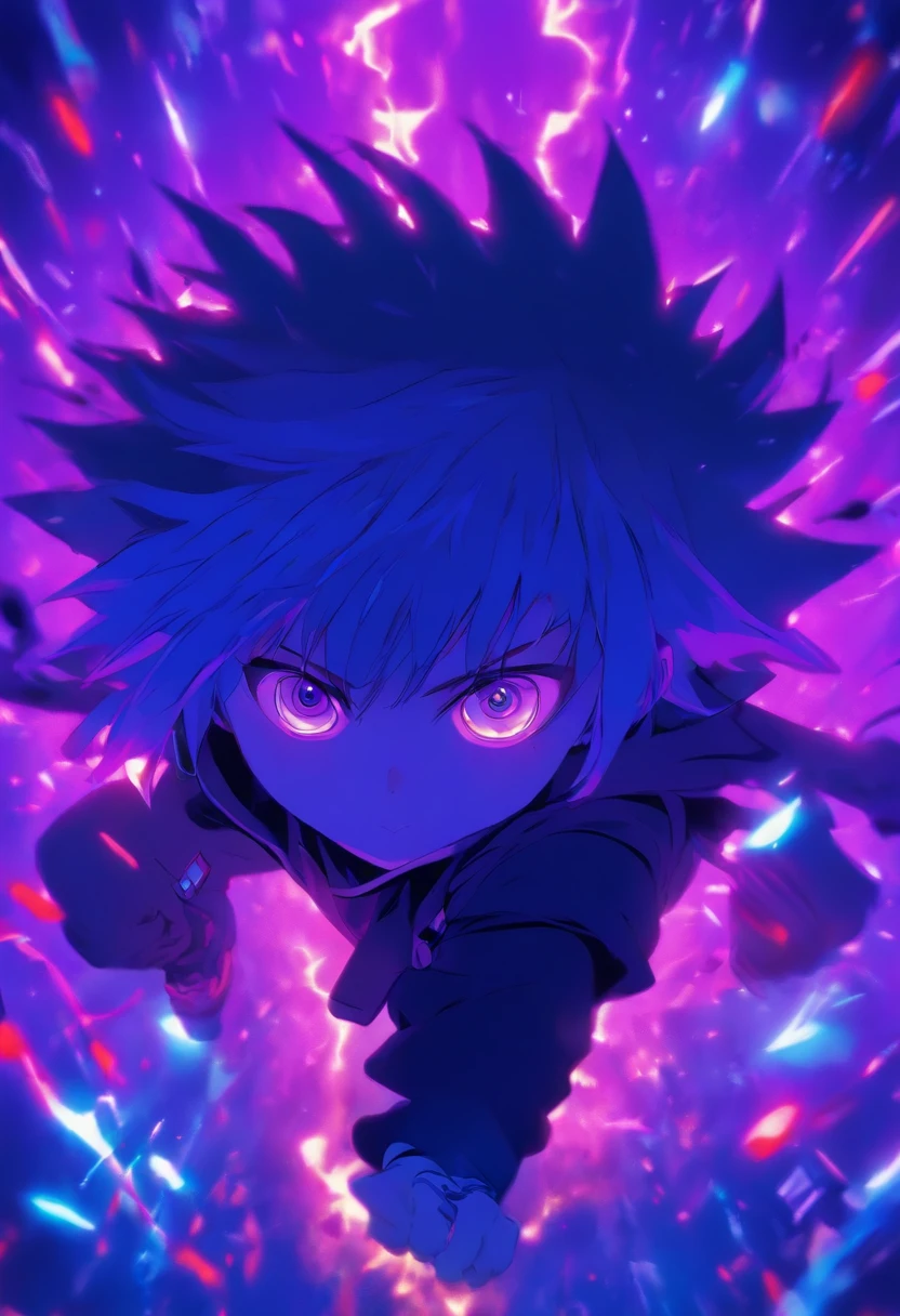 Sickly cute、Department of Landmines、1 boy、short-haired、A dark-haired、Purple Hoodie