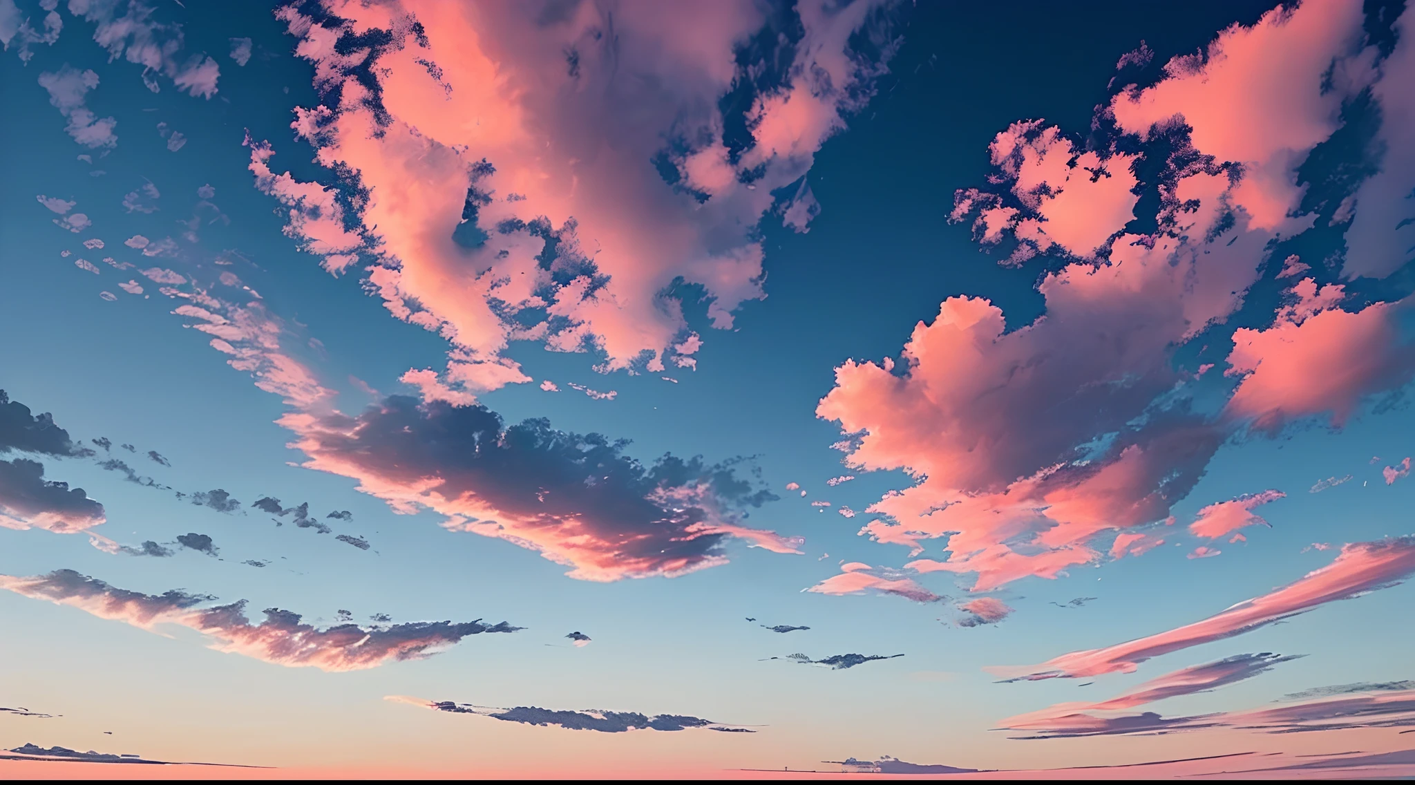 (extremely detailed CG unity 8k wallpaper, masterpiece, best quality, ultra-detailed), (sunset, high saturation, beautiful sky, amazing clouds), winding path, trees in the distance, horizon, peaceful atmosphere, depth of field. --auto --s2