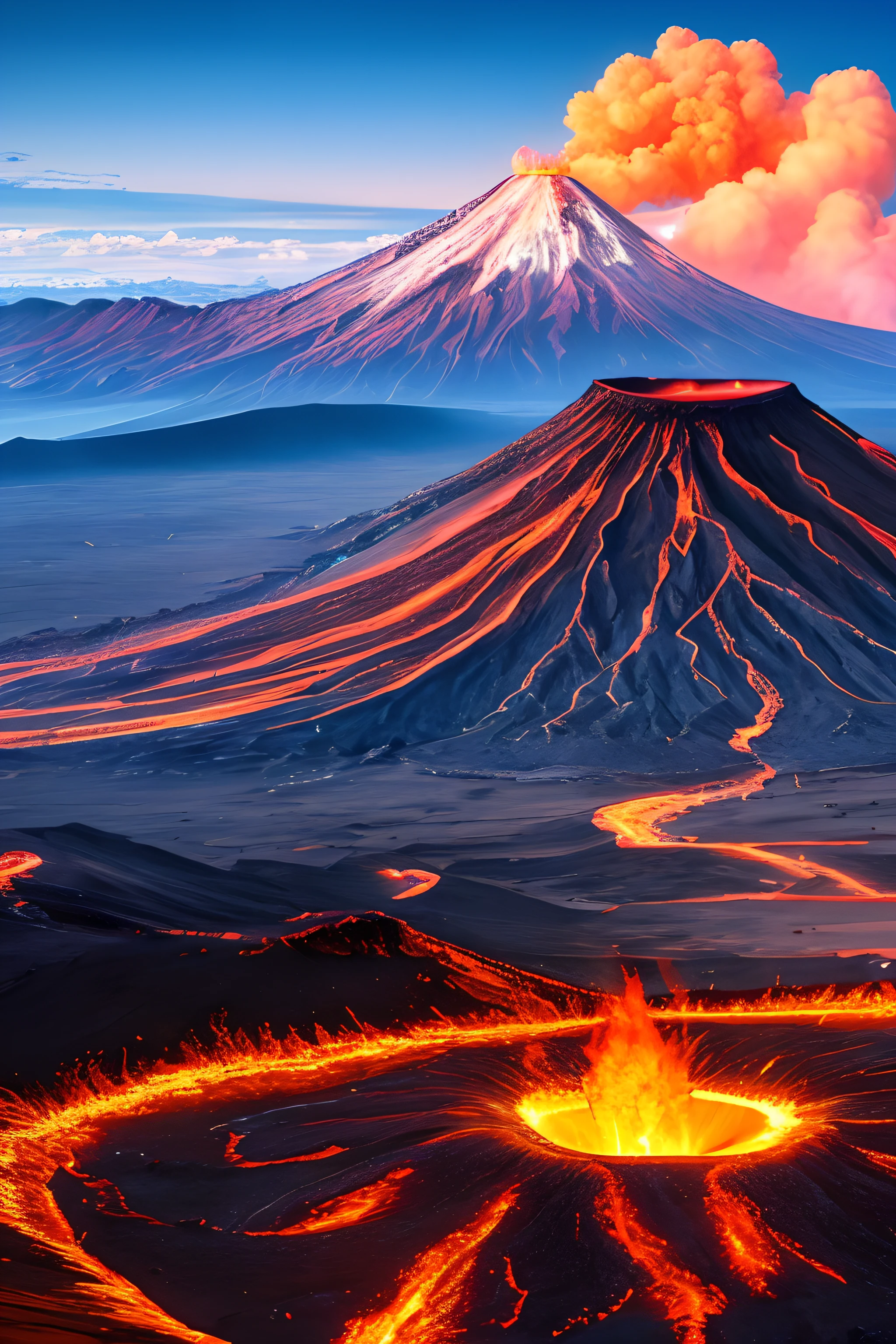 tmasterpiece,Best quality at best,high high quality,the Extremely Detailed CG Unity 8K Wallpapers,volcanoes,volcano landscape,spectacular,disaster,Brilliant