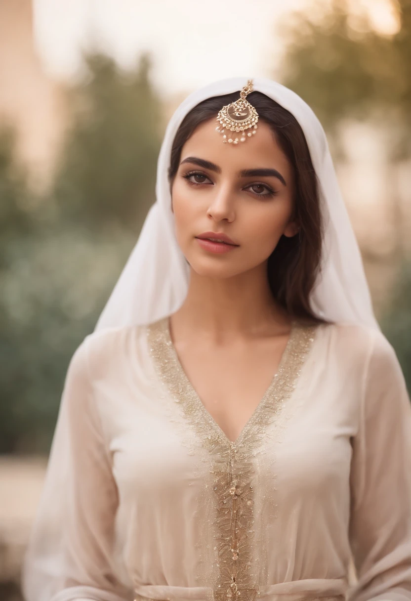 Arab young girl braless