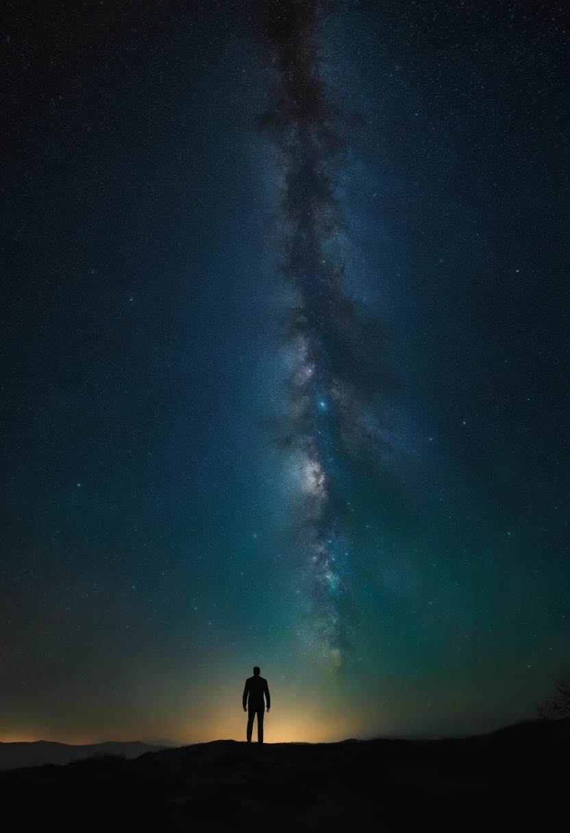 A man stands in front of the stars