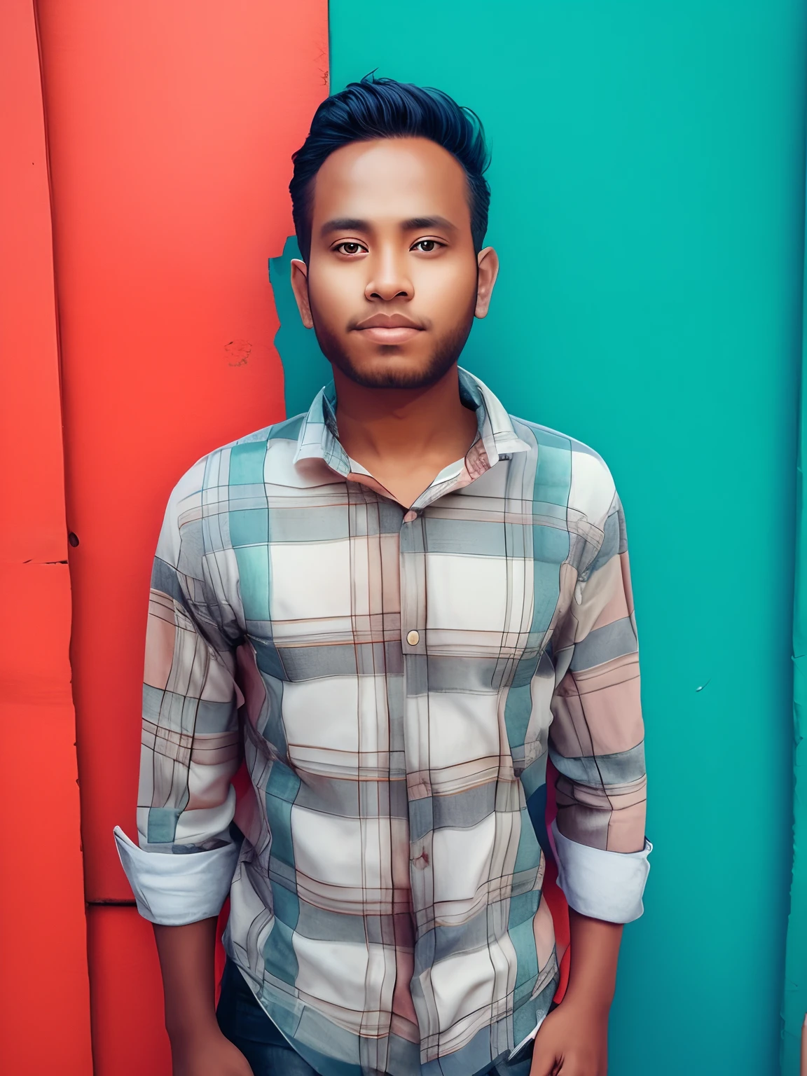 Background change and city background include and style look face