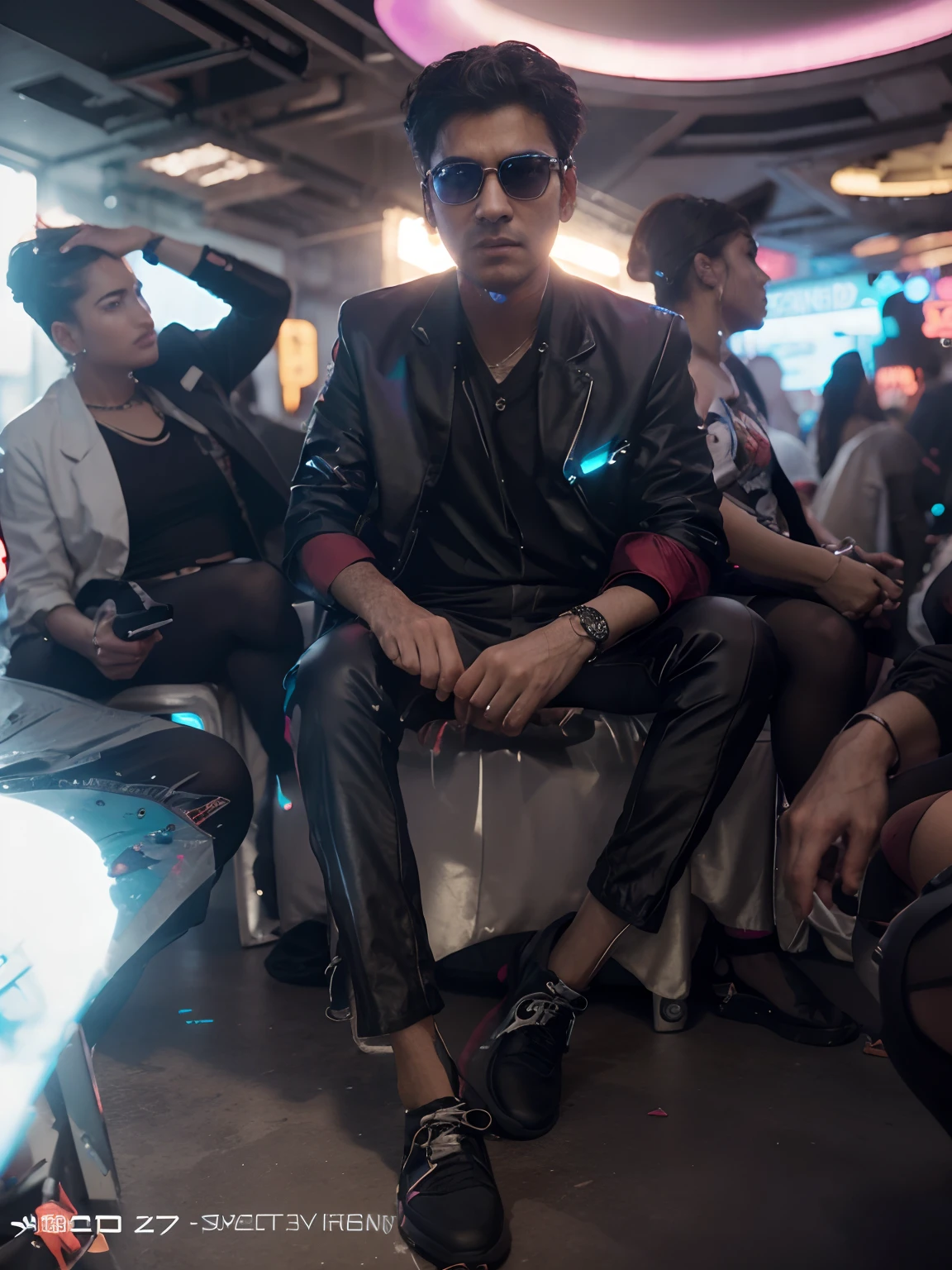 Realistic face orginal cyberpunk ultra hd chenge background blur light effect 8k