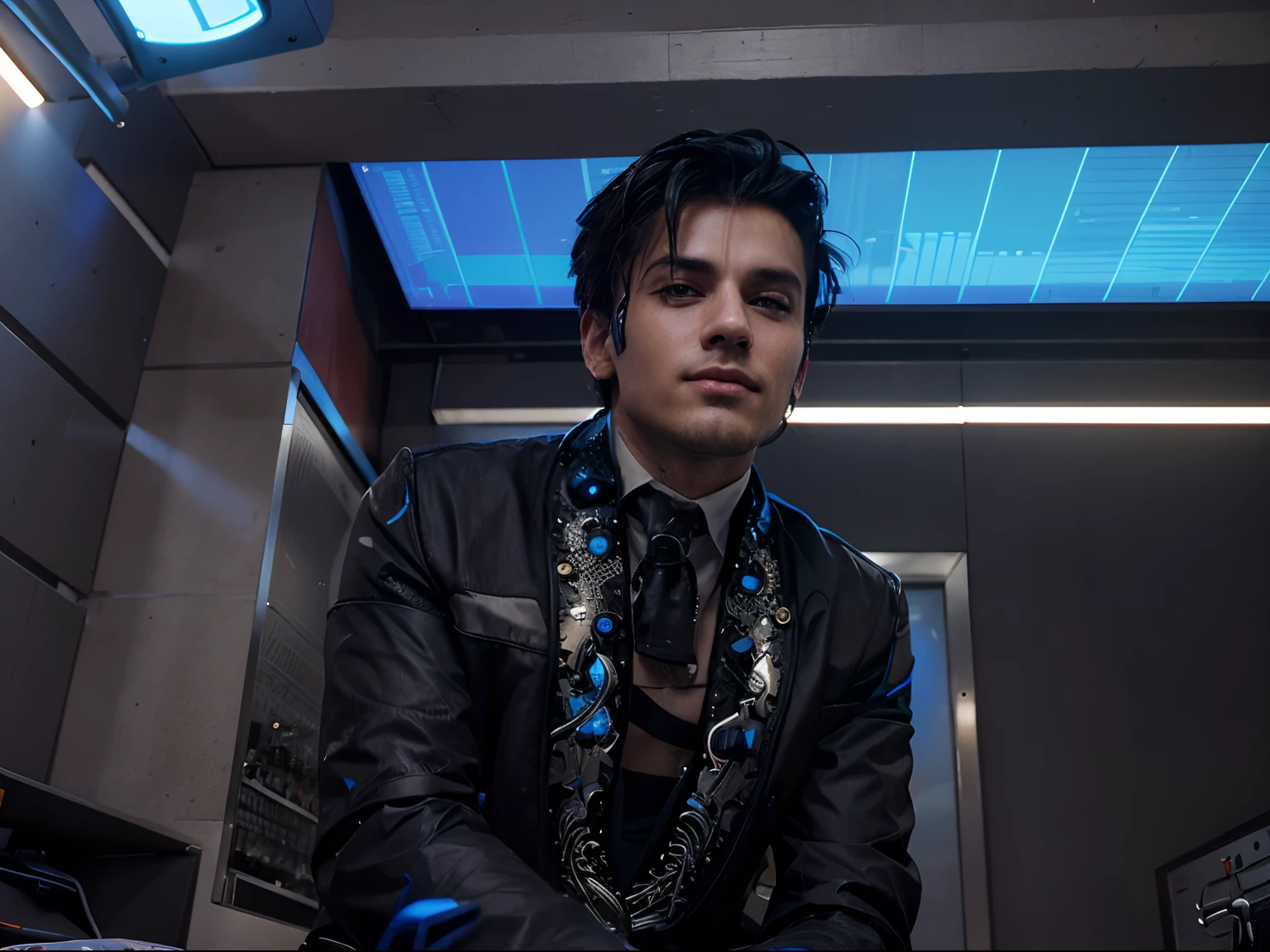 Cyberpunk handsome boy