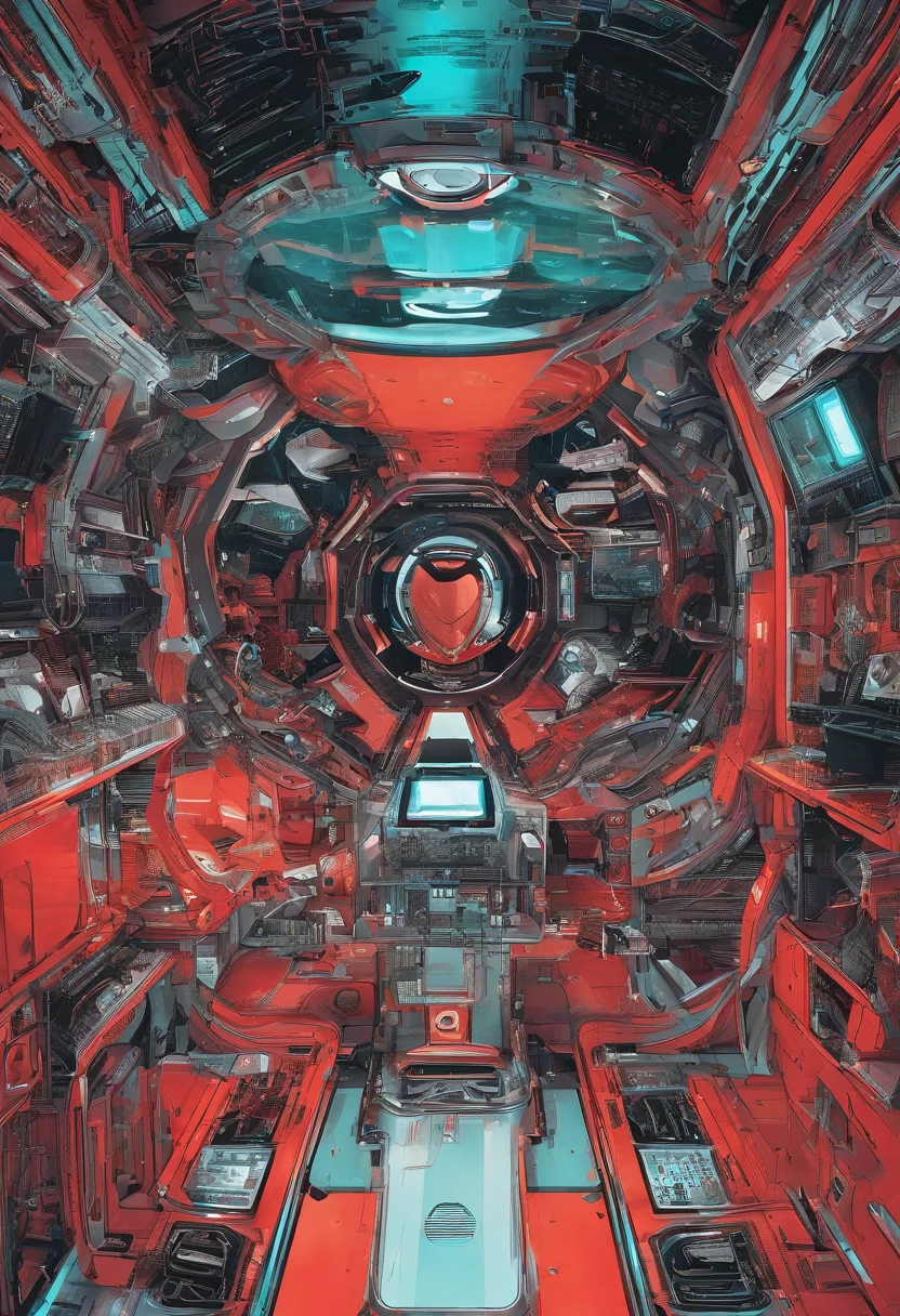 Space capsule,looki at viewer,Realiy,A man in a black tight leather jacket,Wearing a futuristic helmet,cowboy lens,(fish eye),Cramped and dirty room,clothes details,Japan's old red light district,((()),((natta)),