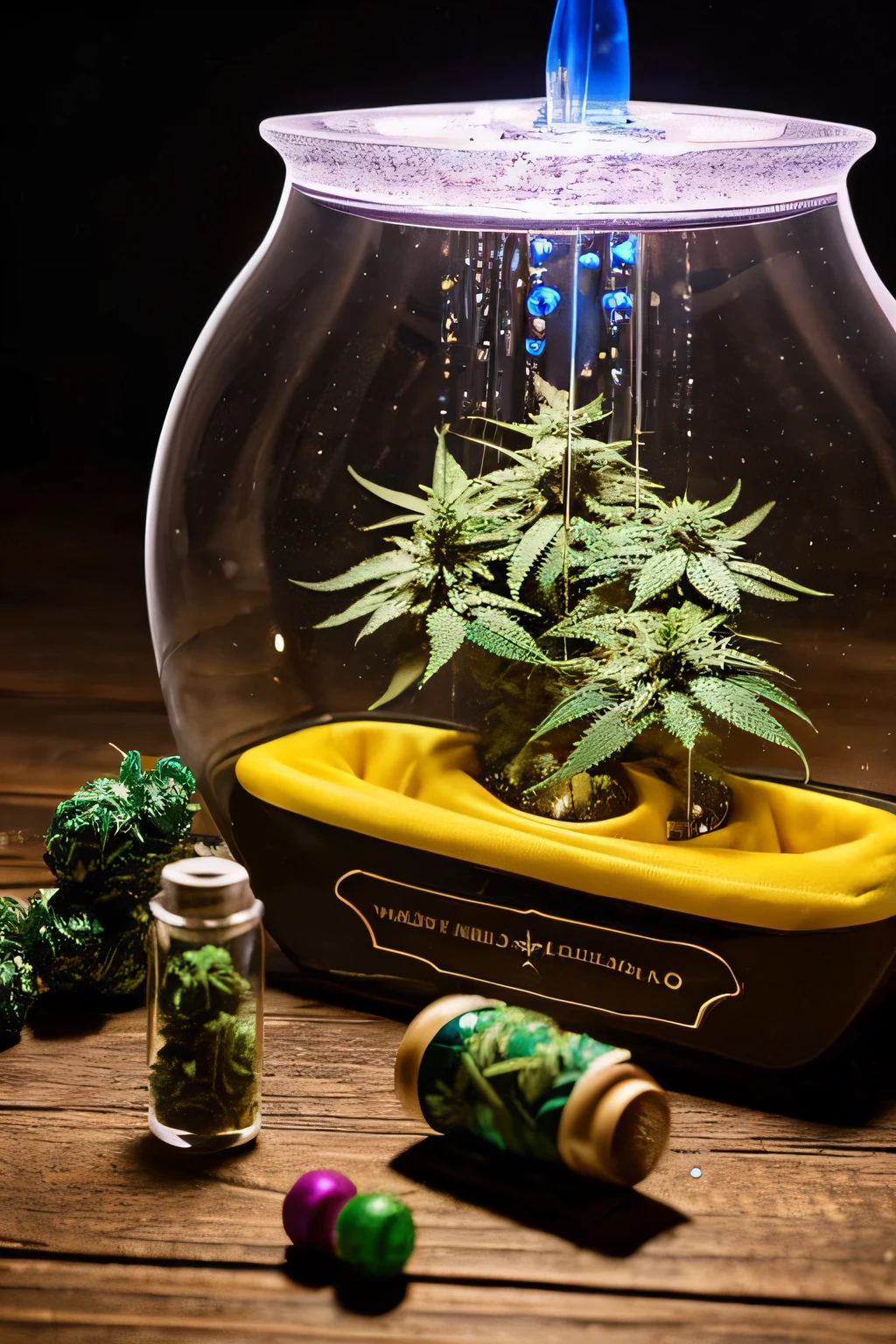 Cannabis printed ganaper lantern