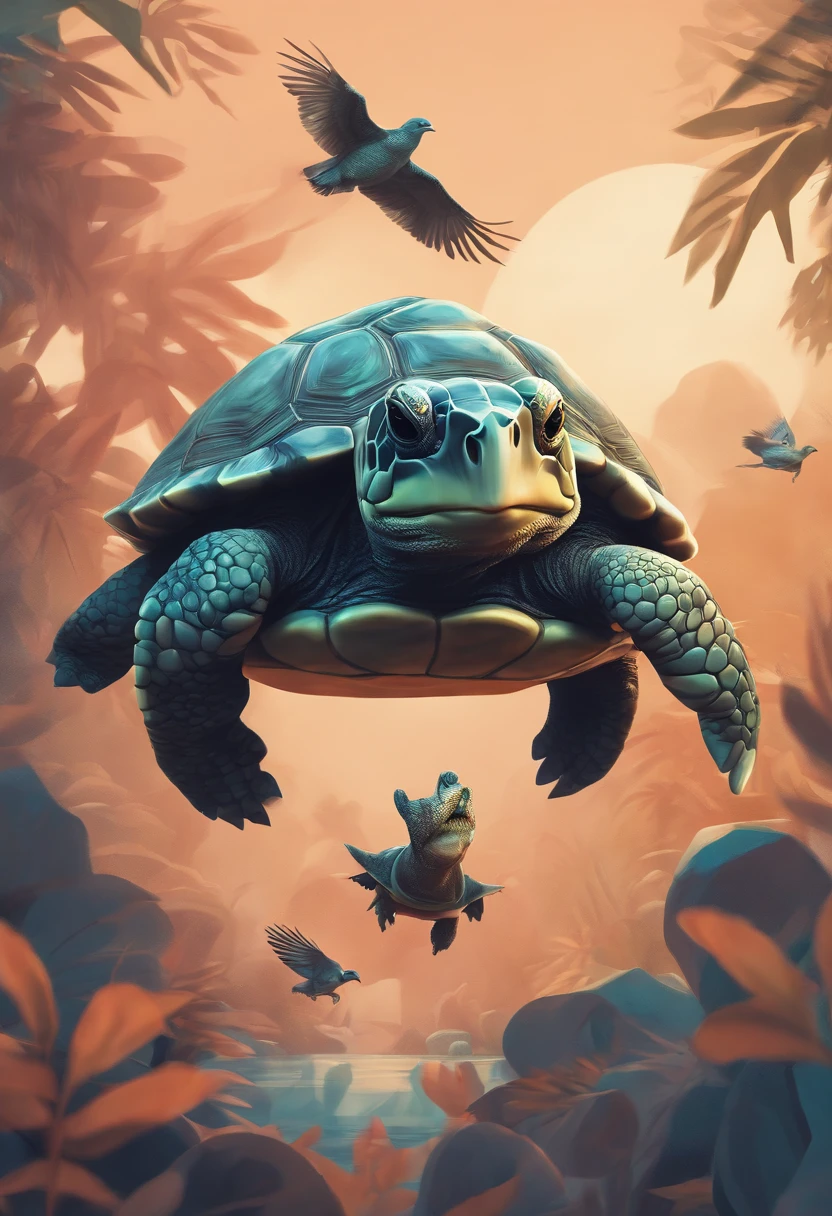 305302016,A detailed illustration face two muscular turtles, t-shirt design , dark splash, dark, ghotic, t-shirt design, in the style of Studio Ghibli, pastel tetradic colors, 3D vector art, cute and quirky, fantasy art, watercolor effect, bokeh, Adobe Illustrator, hand-drawn, digital painting, low-poly, soft lighting, bird's-eye view, isometric style, retro aesthetic, focused on the character, 4K resolution, photorealistic rendering, using Cinema 4D