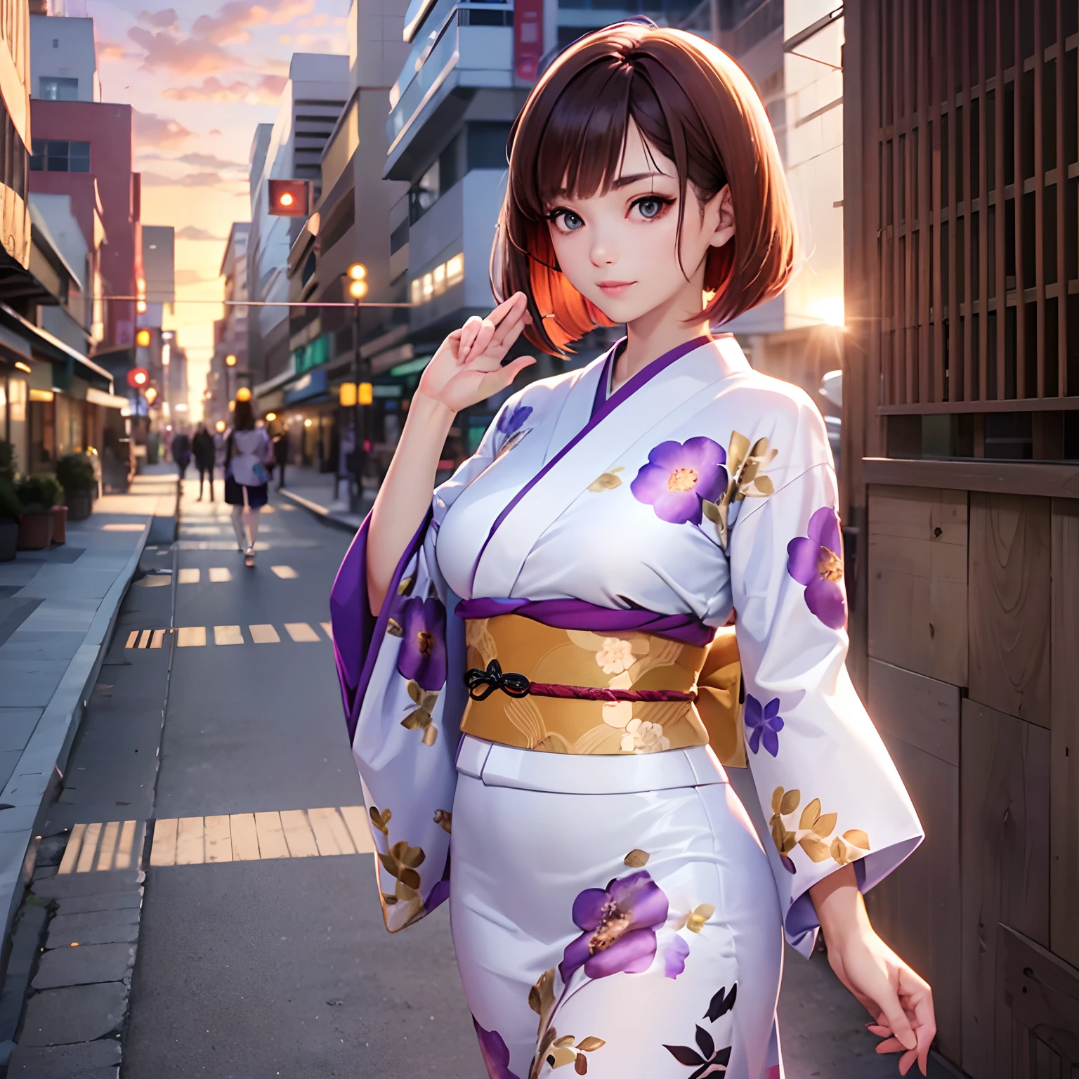 Drawing a kimono
